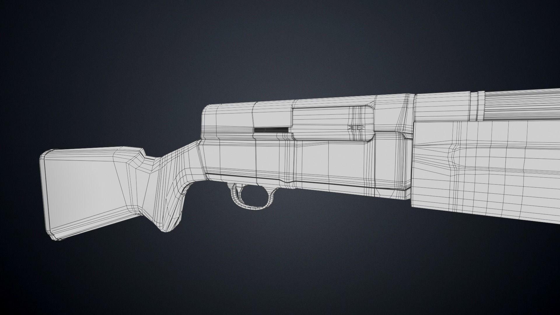 Browning Auto 5 Low-poly 3D model_16