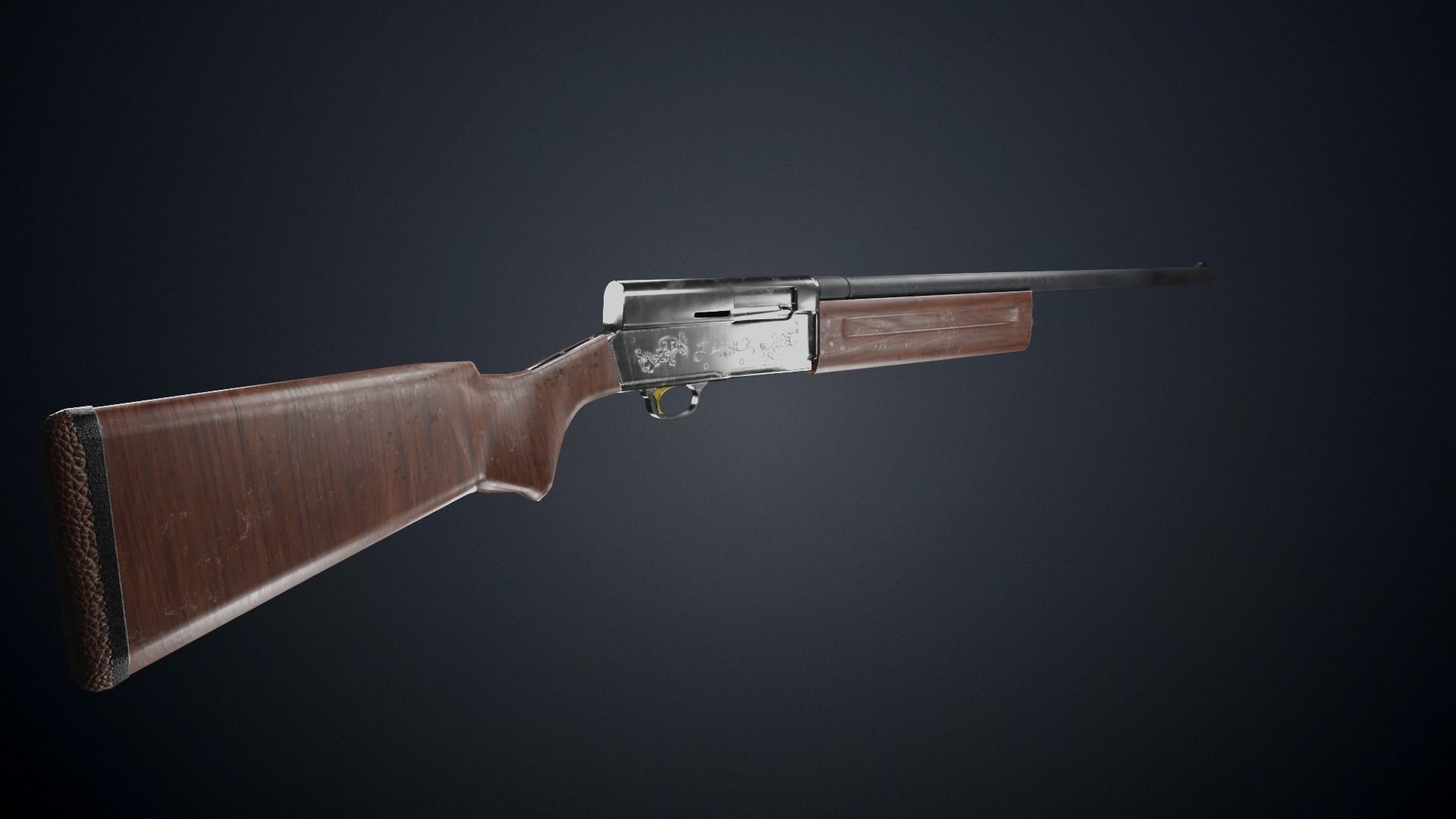Browning Auto 5 Low-poly 3D model_3
