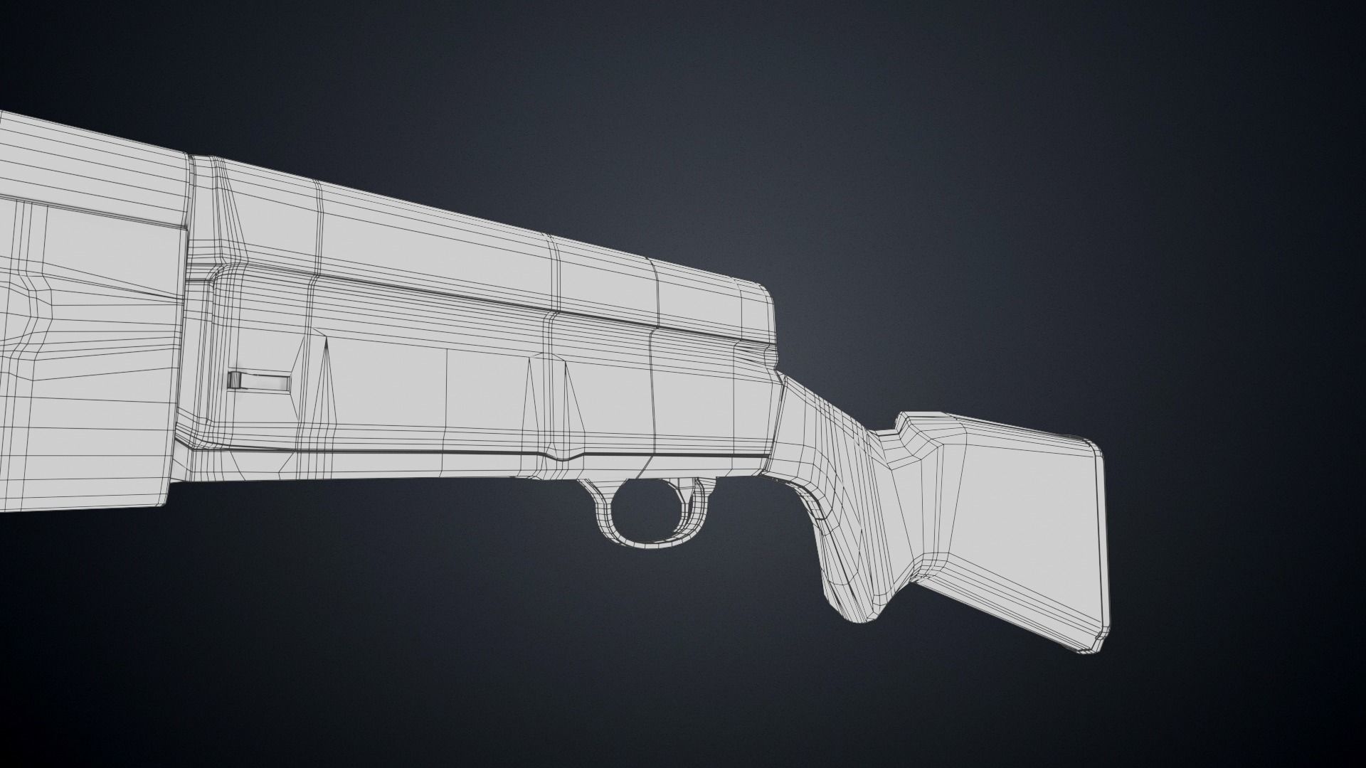 Browning Auto 5 Low-poly 3D model_15