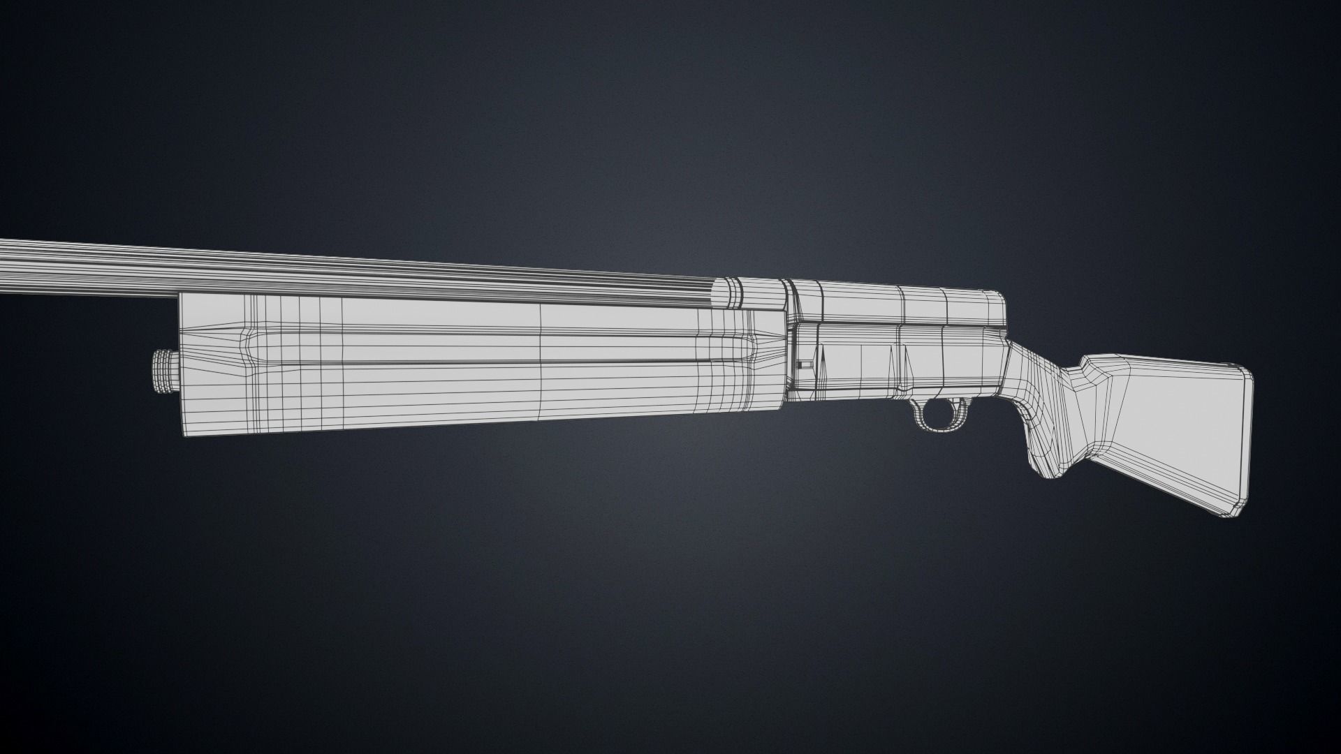 Browning Auto 5 Low-poly 3D model_11
