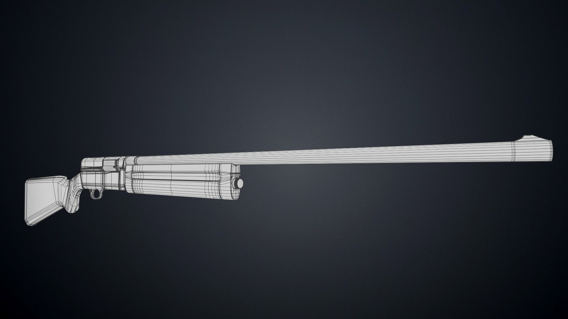 Browning Auto 5 Low-poly 3D model_12