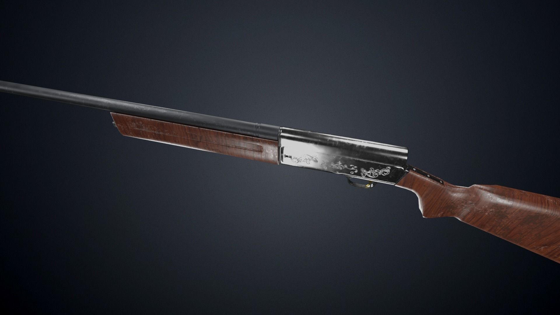 Browning Auto 5 Low-poly 3D model_7