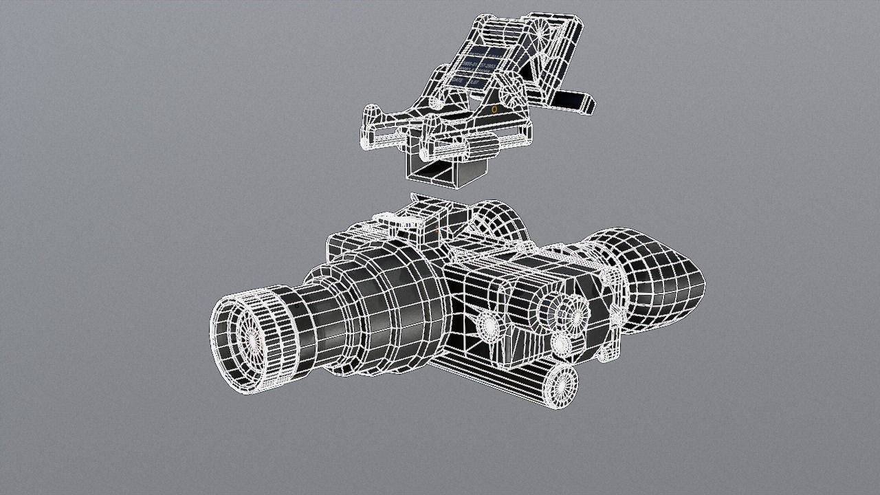 PSV 7 night vision goggles Low-poly 3D model_9