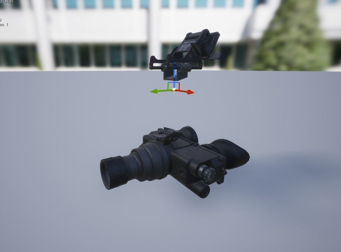 PSV 7 night vision goggles Low-poly 3D model_16