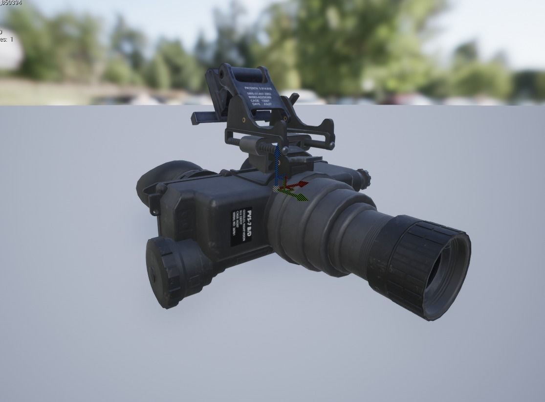 PSV 7 night vision goggles Low-poly 3D model_15
