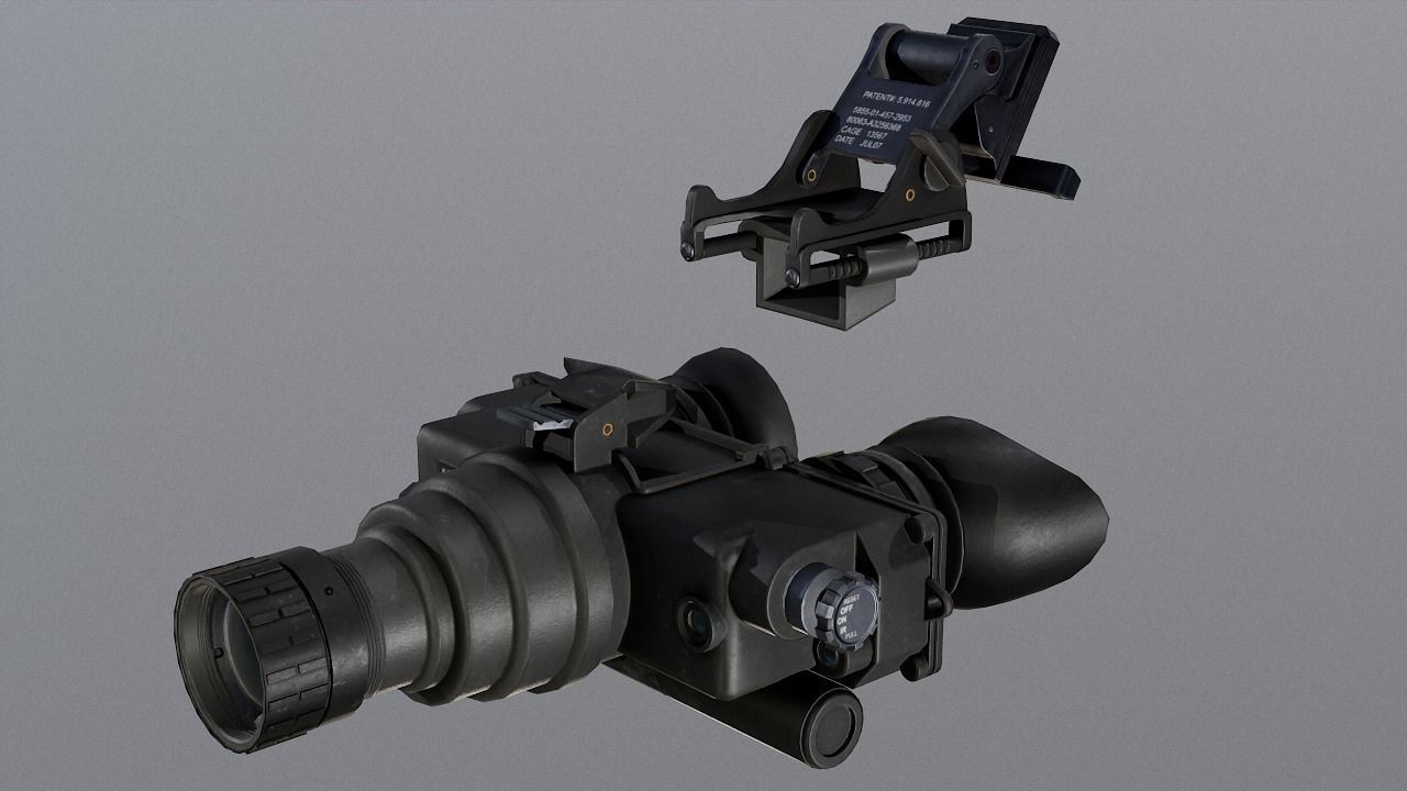 PSV 7 night vision goggles Low-poly 3D model_5