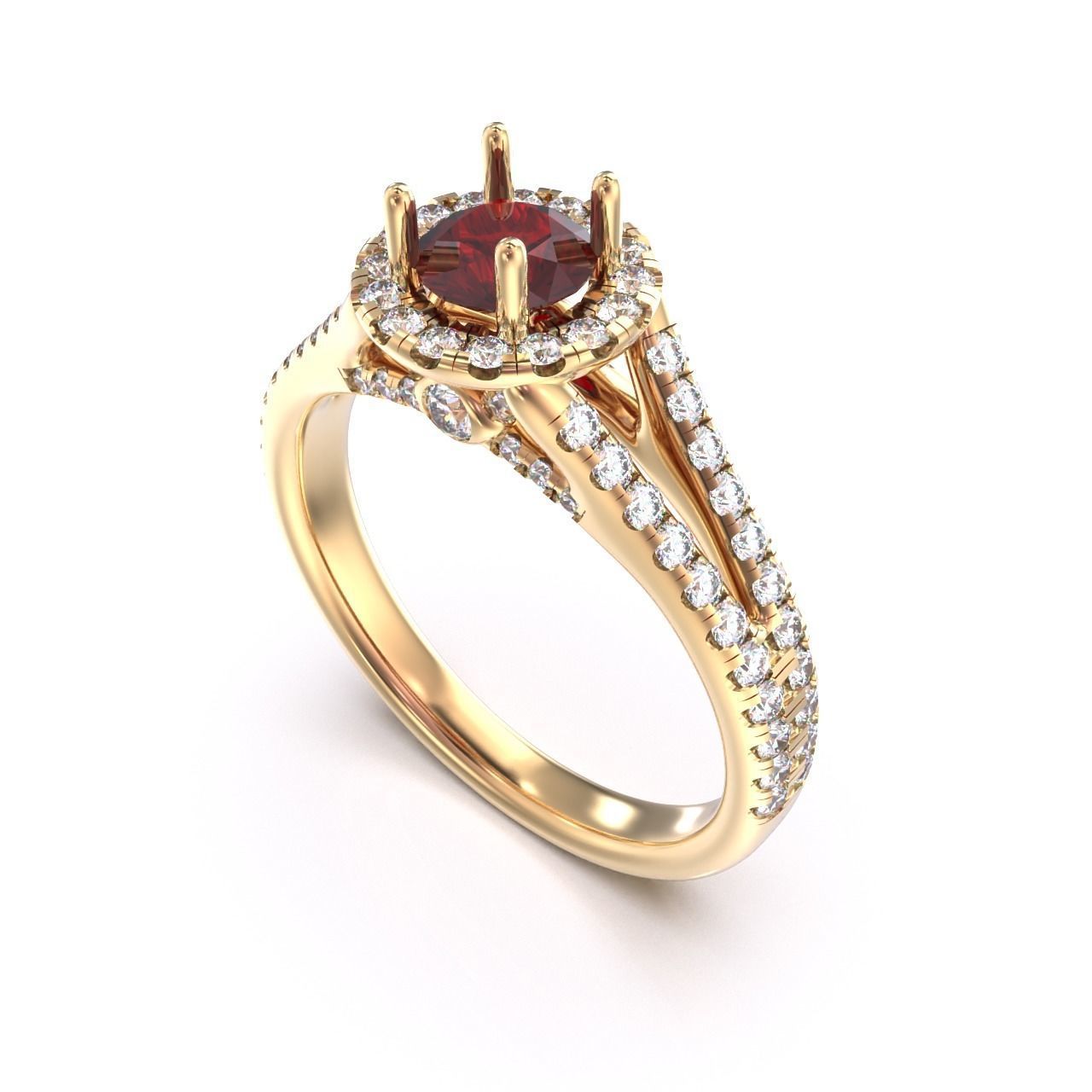 CJC7002 Ladies womans womens diamond ruby emerald Rings 3D print model_4