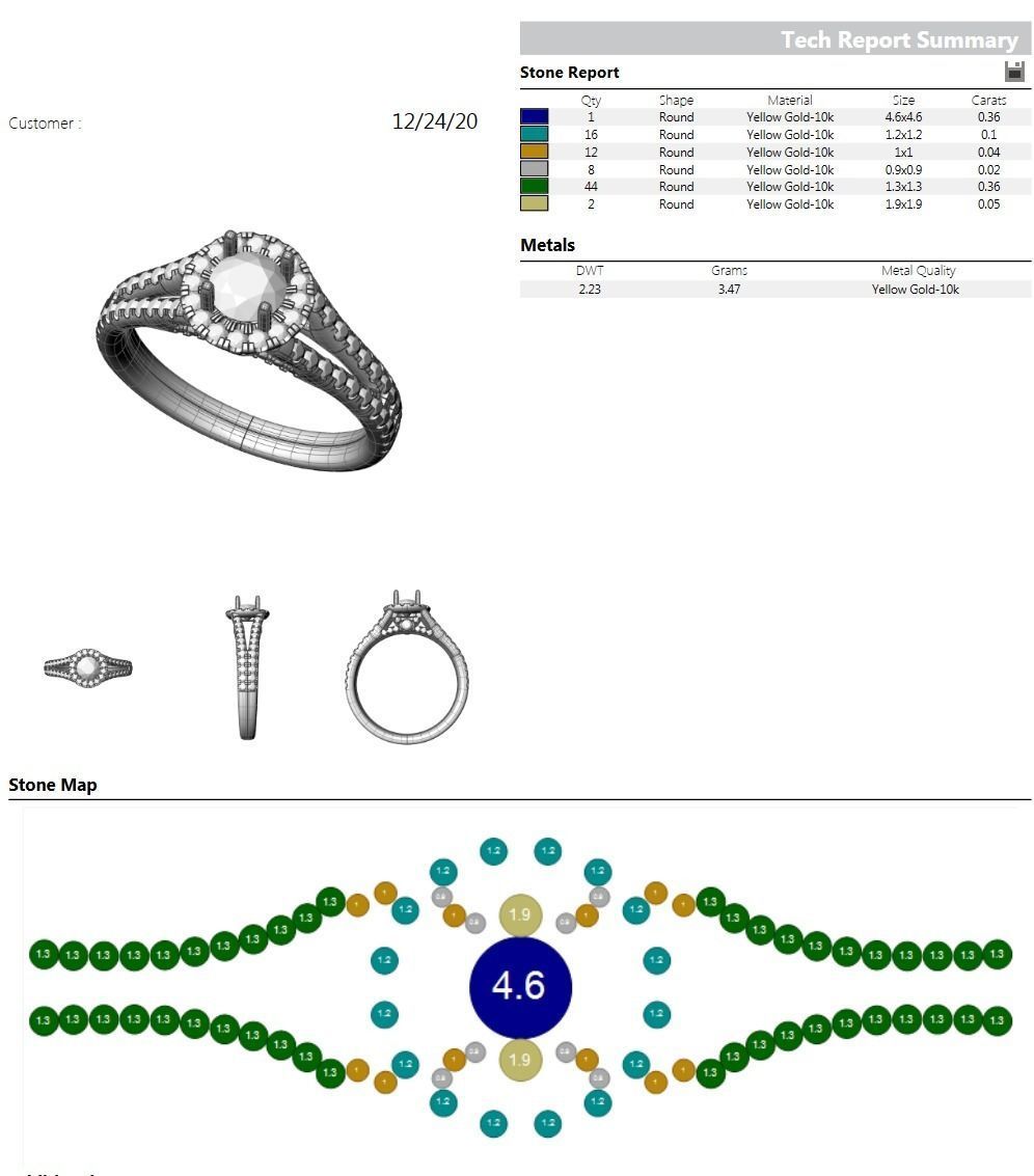 CJC7002 Ladies womans womens diamond ruby emerald Rings 3D print model_8