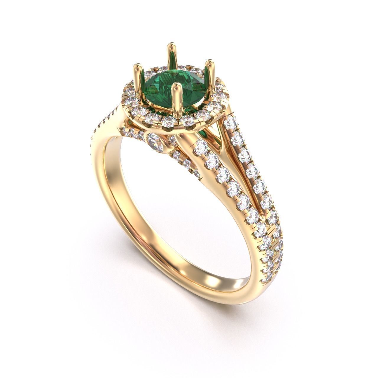 CJC7002 Ladies womans womens diamond ruby emerald Rings 3D print model_5