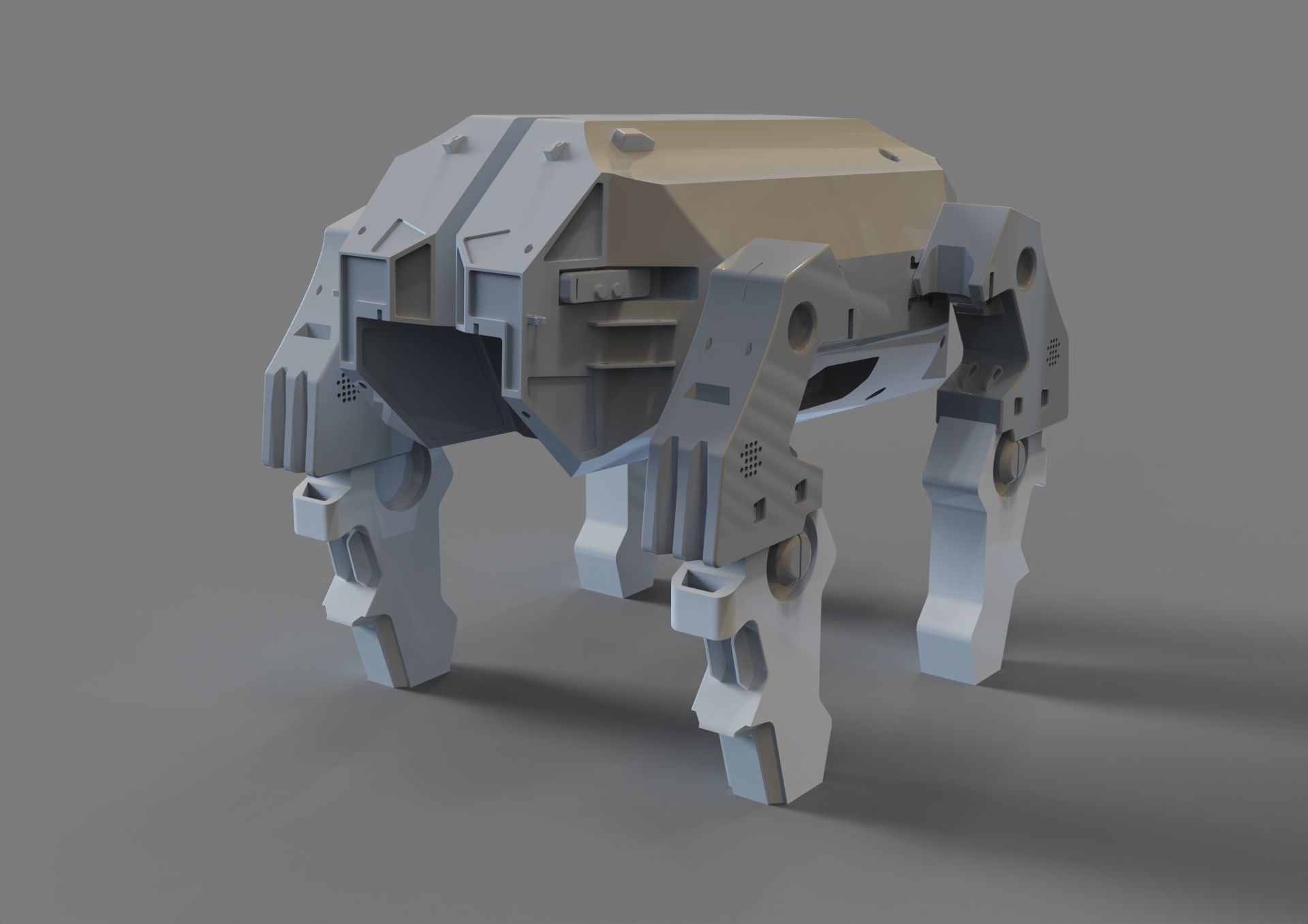 space robotic mech scifi  3D model_3
