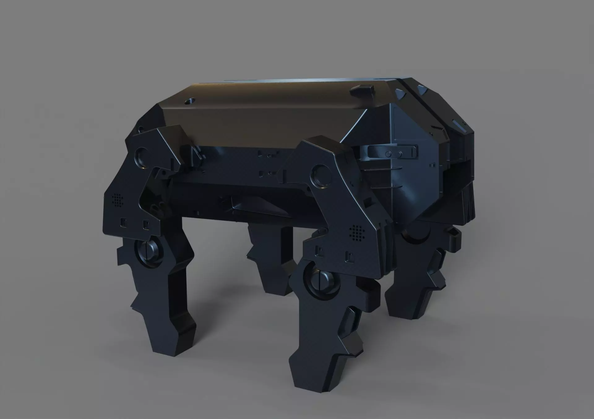 space robotic mech scifi  3D model_0