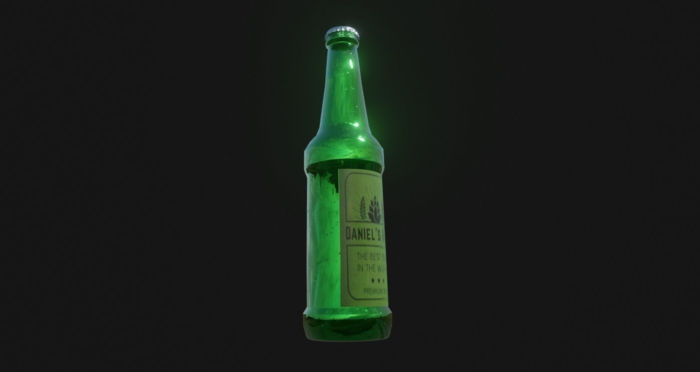 Beer Bottle 3D Model Low-poly 3D model_7