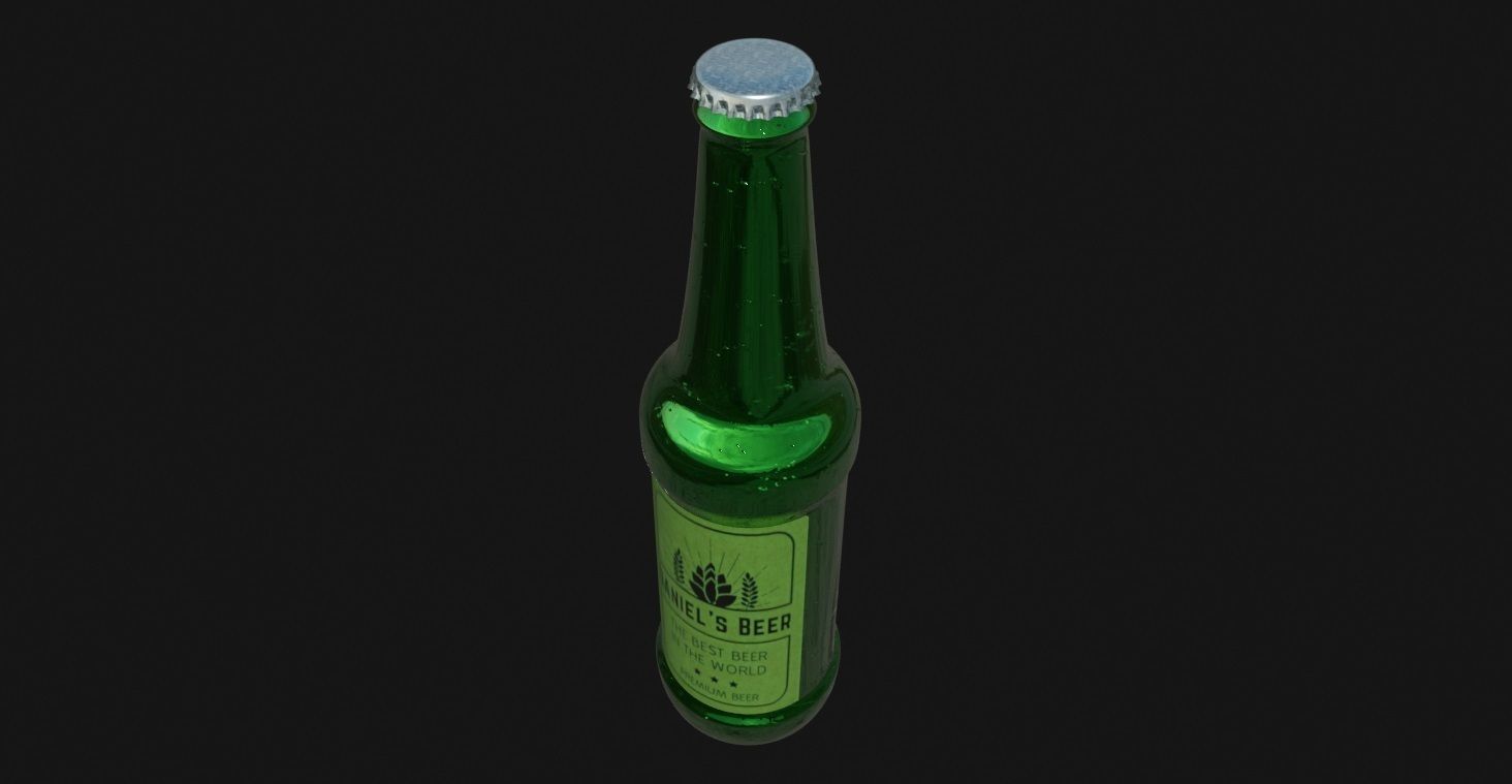 Beer Bottle 3D Model Low-poly 3D model_10