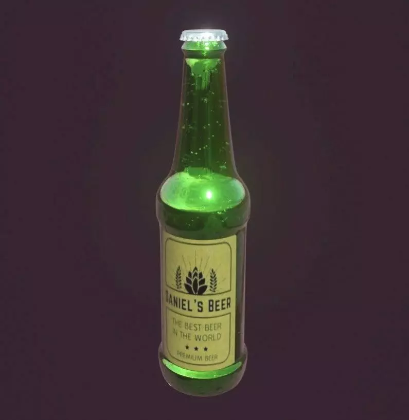 Beer Bottle 3D Model Low-poly 3D model_8