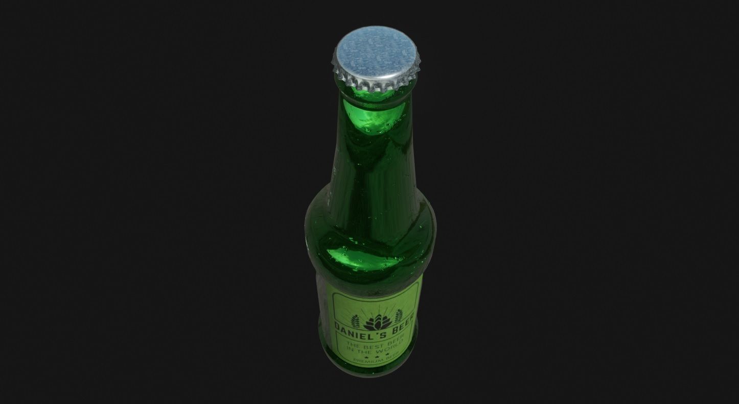 Beer Bottle 3D Model Low-poly 3D model_6