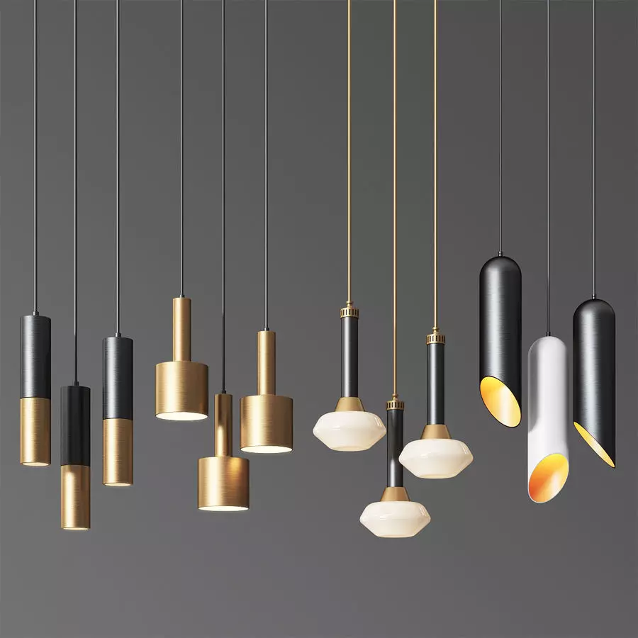 Ceiling Light Collection 3D model_0