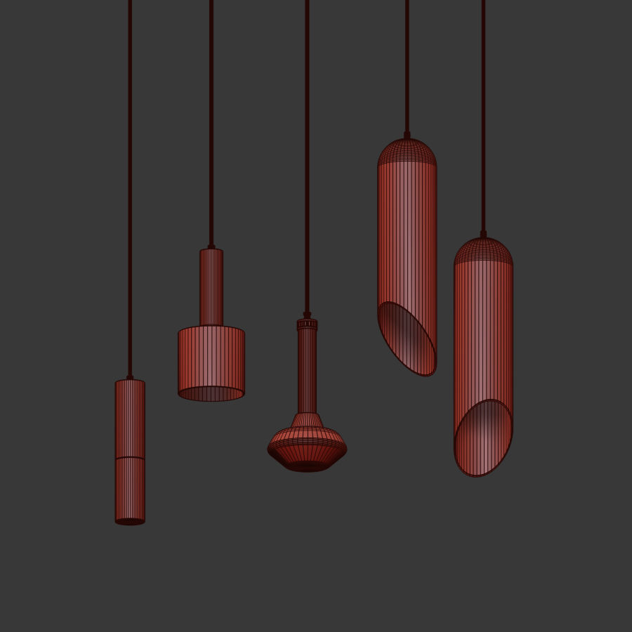 Ceiling Light Collection 3D model_4