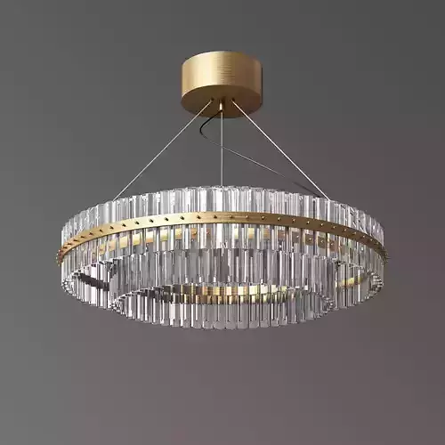 Round Glass Chandelier 