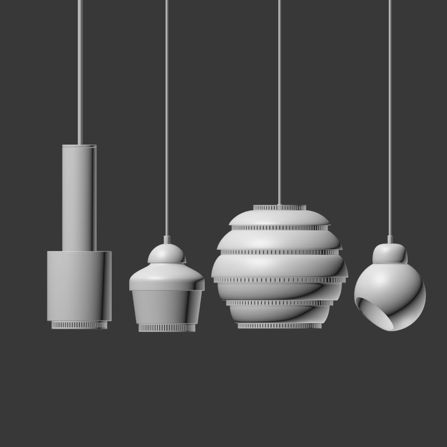 Pendant Light Collection 3D model_2