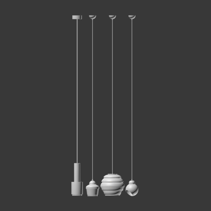 Pendant Light Collection 3D model_1
