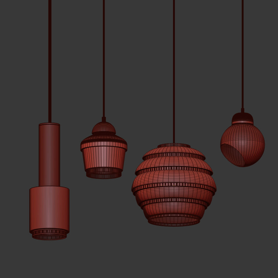 Pendant Light Collection 3D model_4