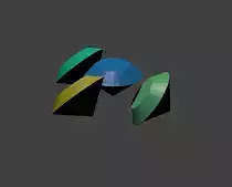 DIAMANDS set of colored diamonds