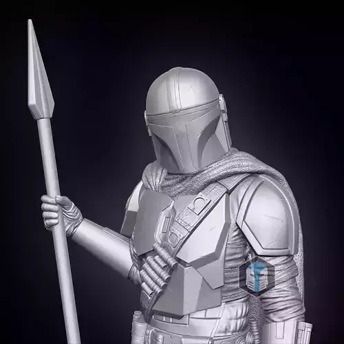 Mandalorian Figurine Season 2 - Pose 1 3D print model
