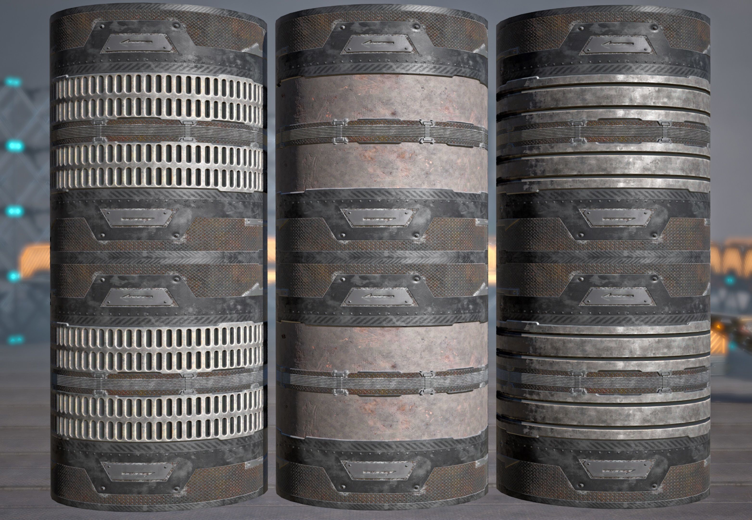 sci fi Textures - Cyberpunk - PBR Texture_6