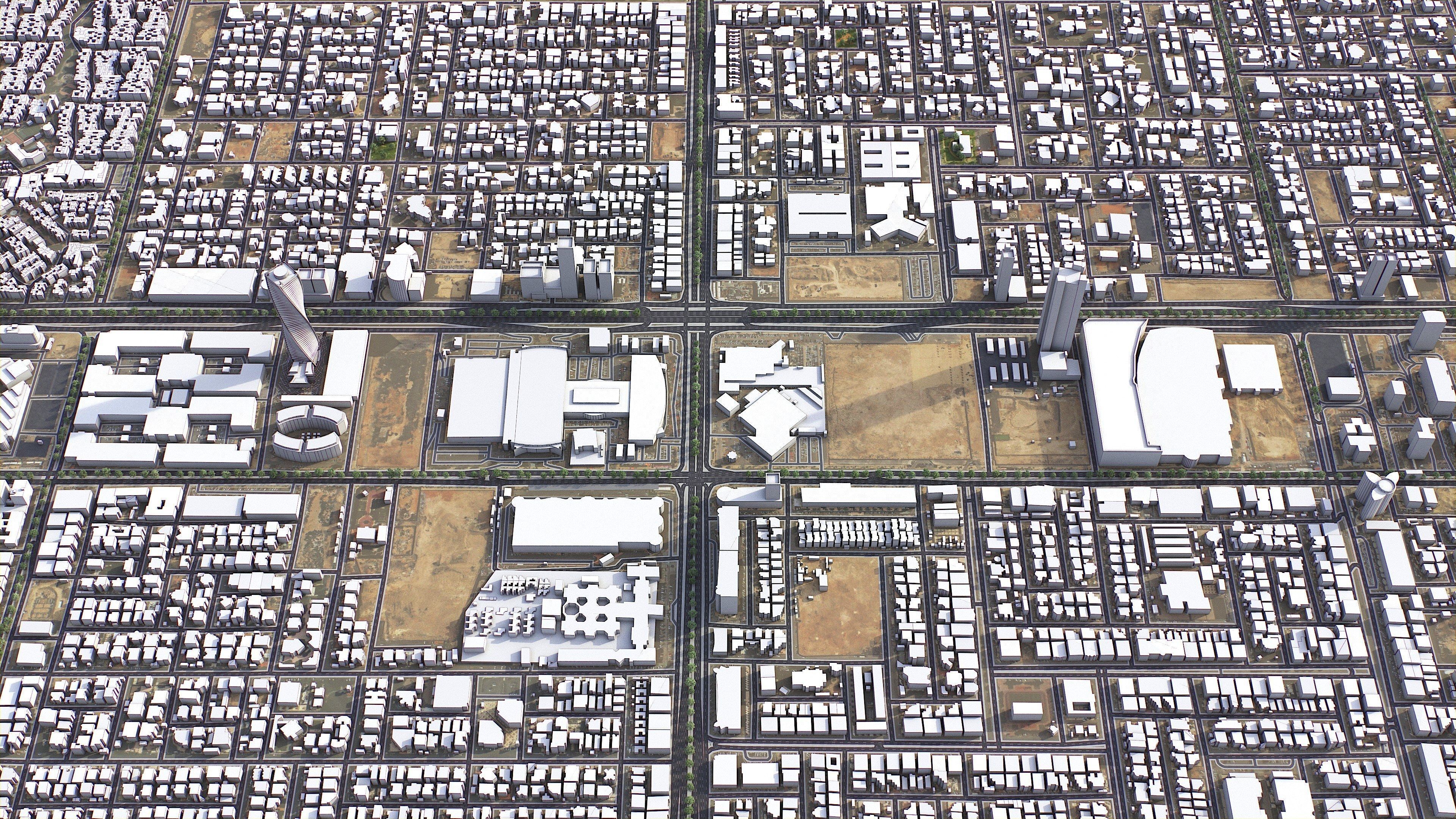 Riyadh - 3D City Model Low-poly 3D model_16