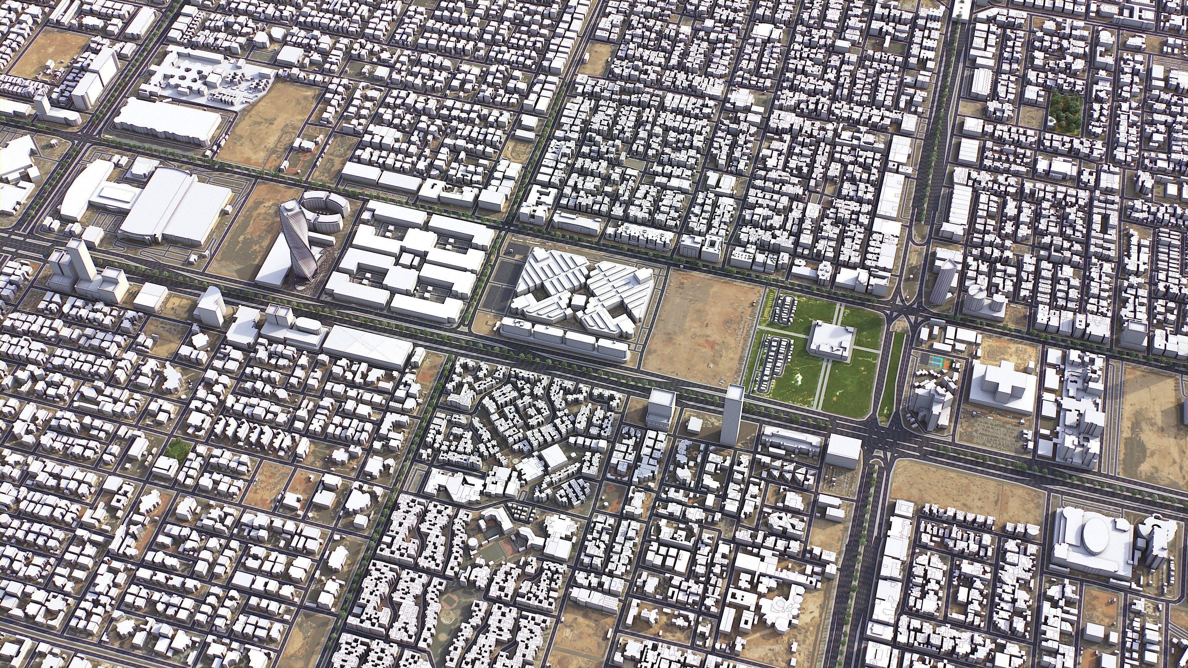 Riyadh - 3D City Model Low-poly 3D model_13
