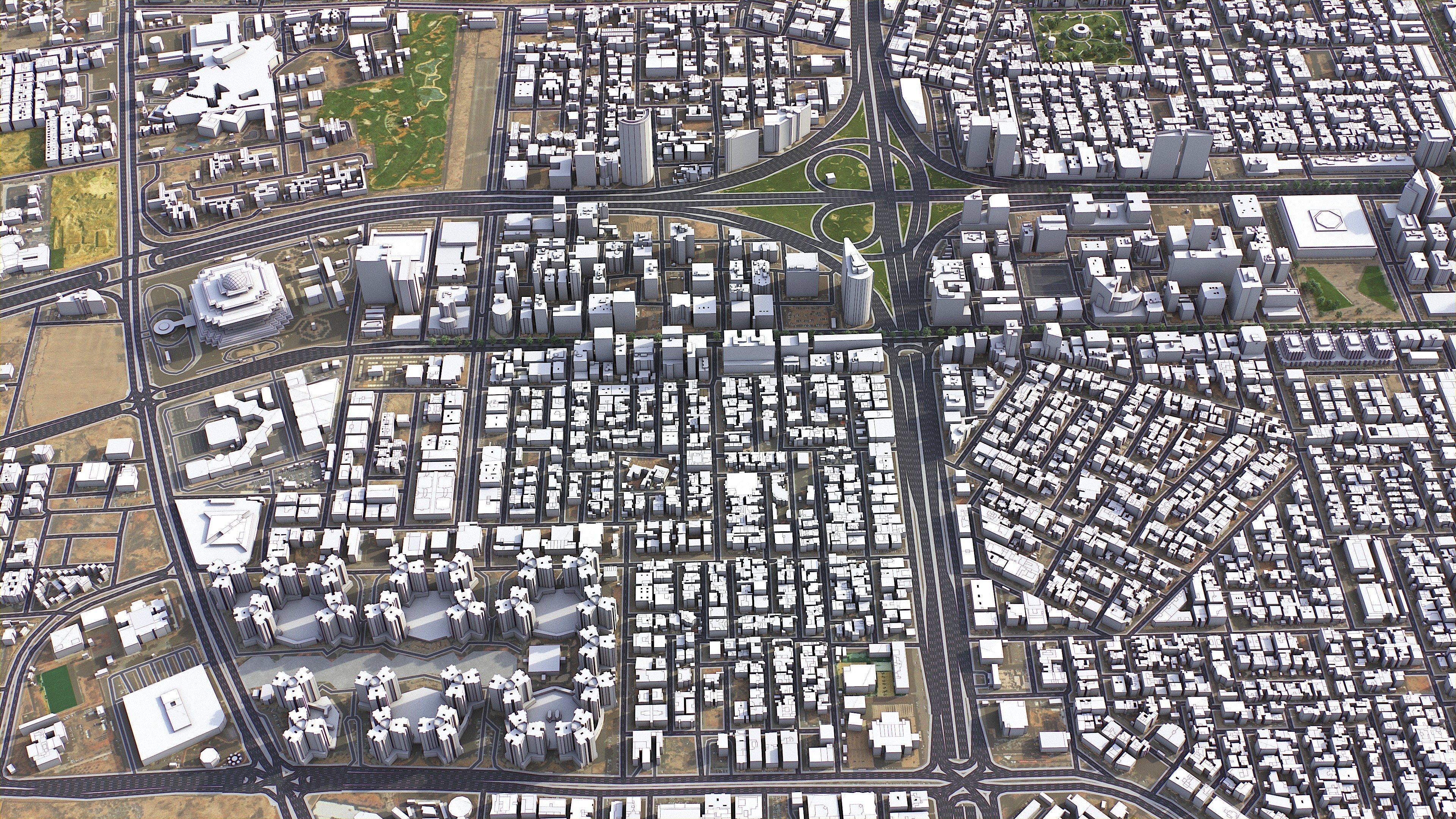 Riyadh - 3D City Model Low-poly 3D model_6