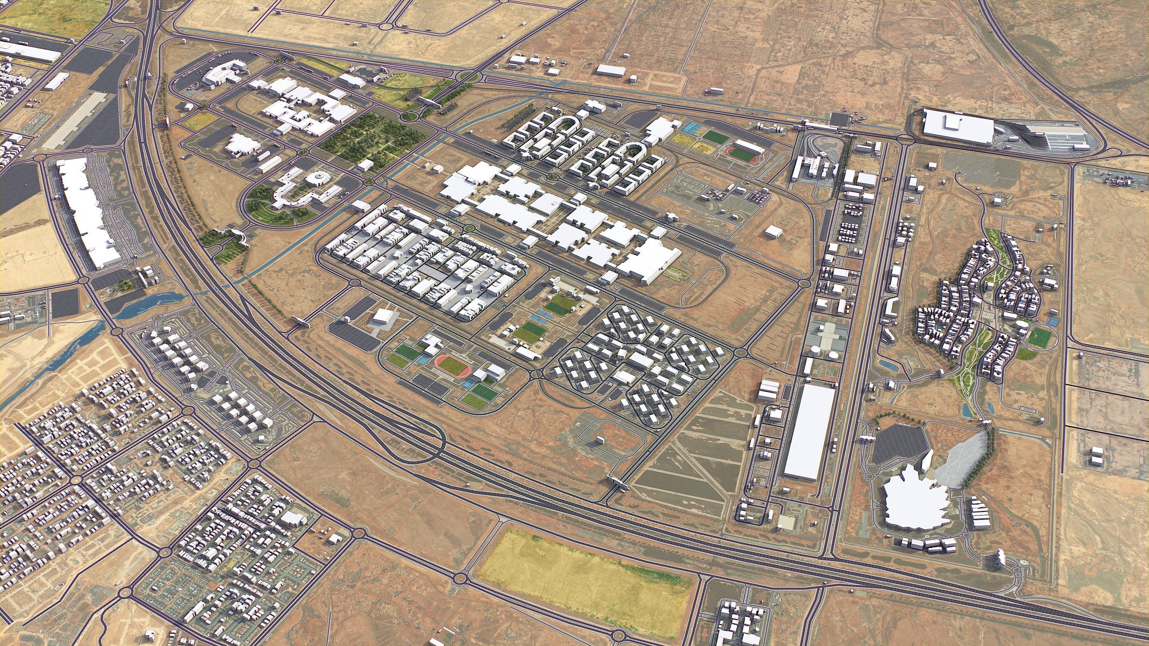 Riyadh - 3D City Model Low-poly 3D model_27