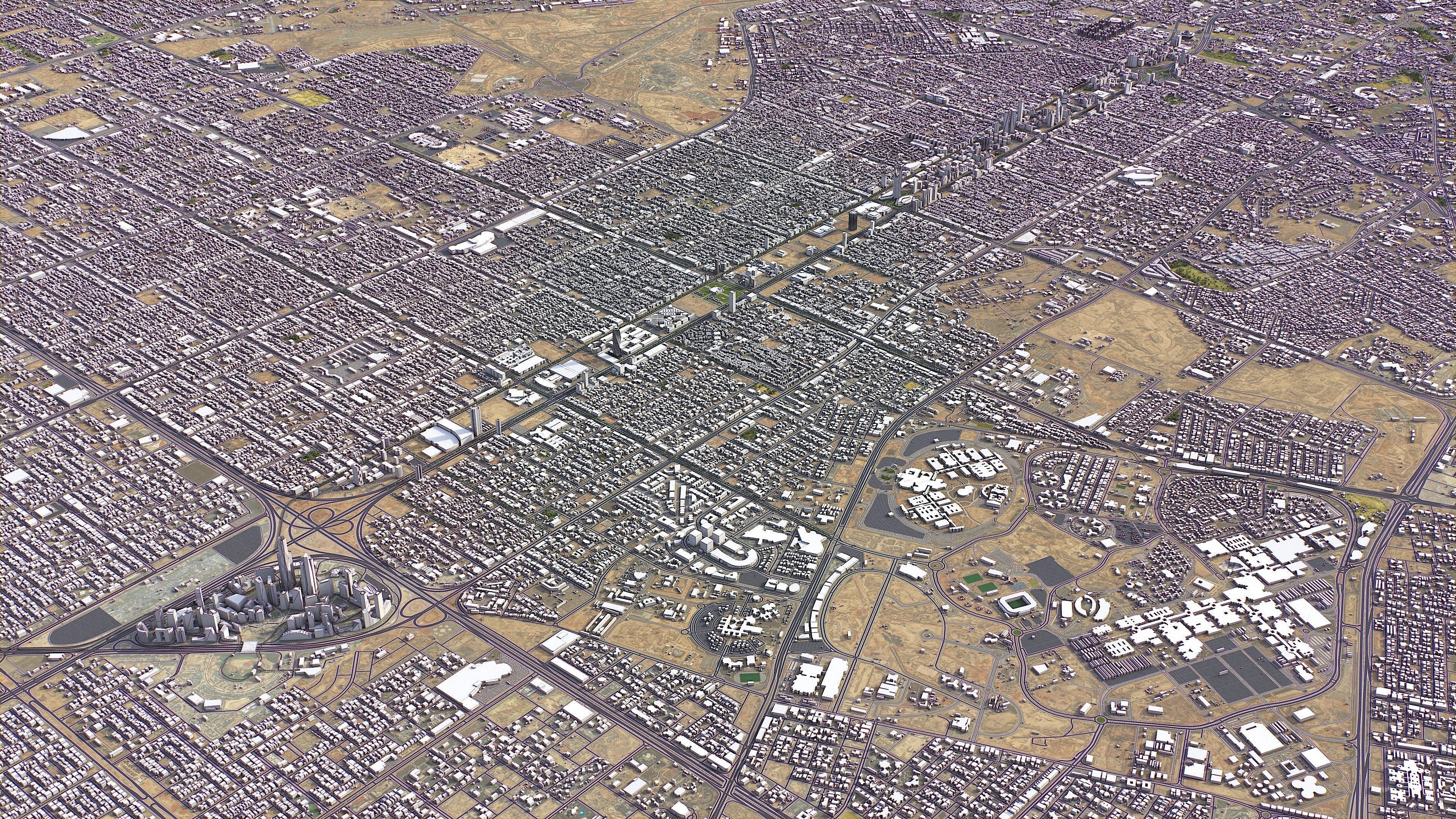Riyadh - 3D City Model Low-poly 3D model_53