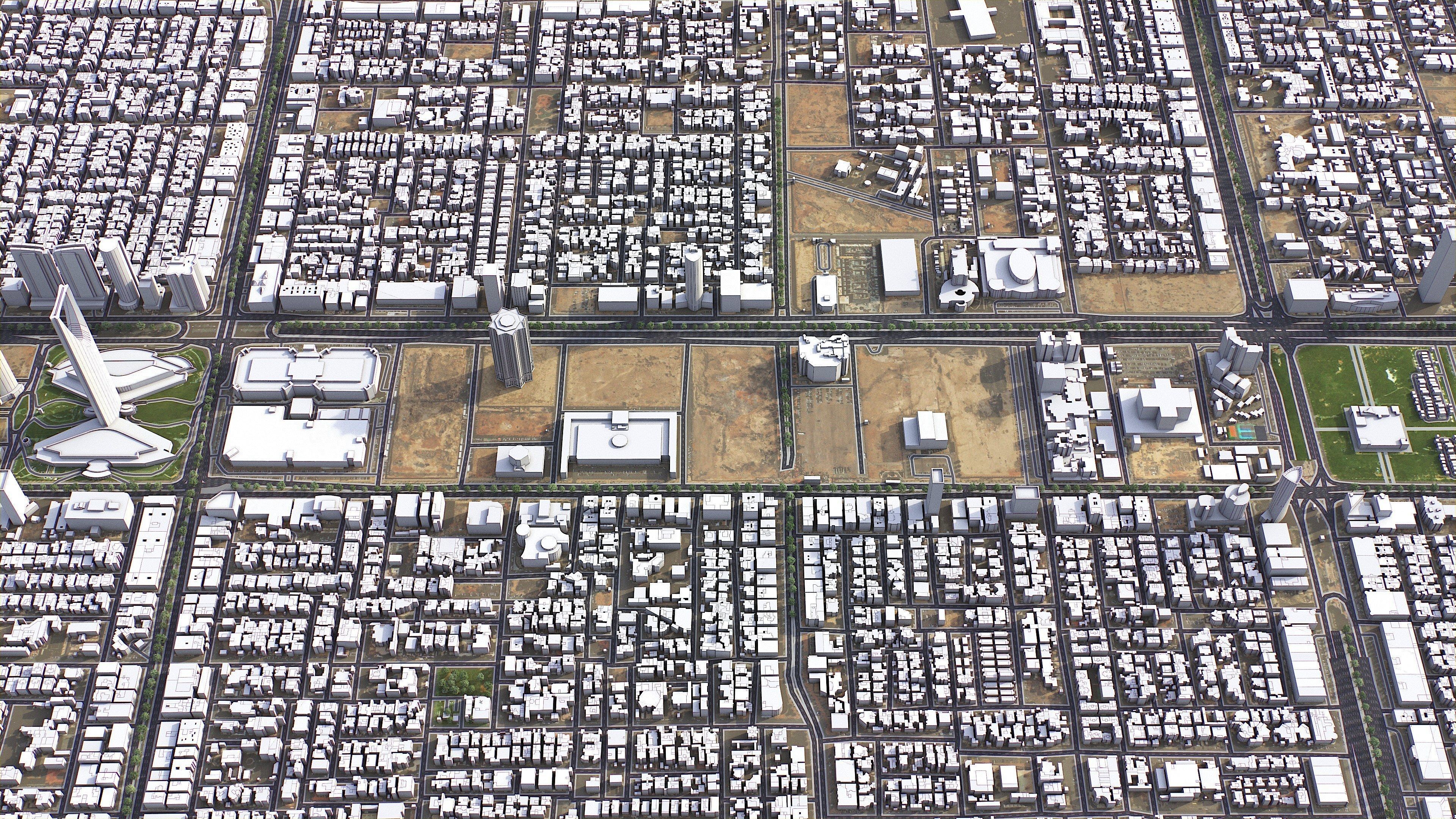 Riyadh - 3D City Model Low-poly 3D model_30