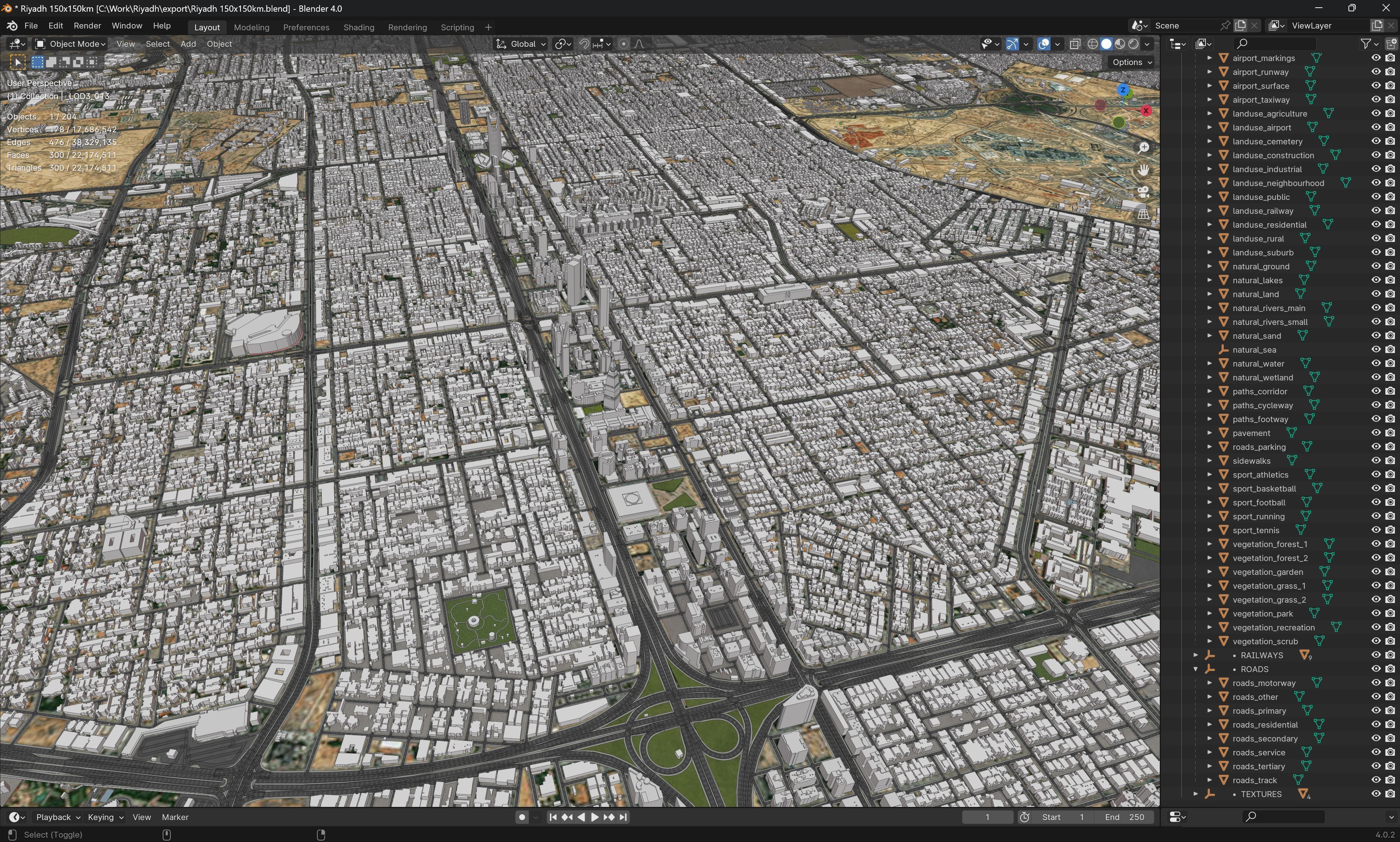 Riyadh - 3D City Model Low-poly 3D model_56