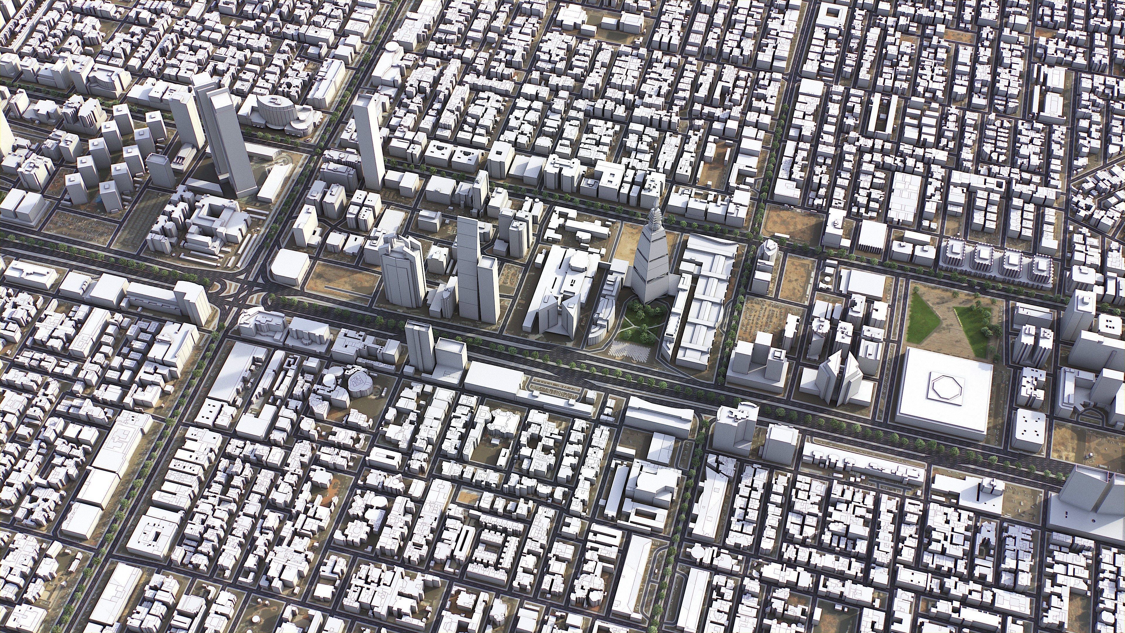 Riyadh - 3D City Model Low-poly 3D model_3