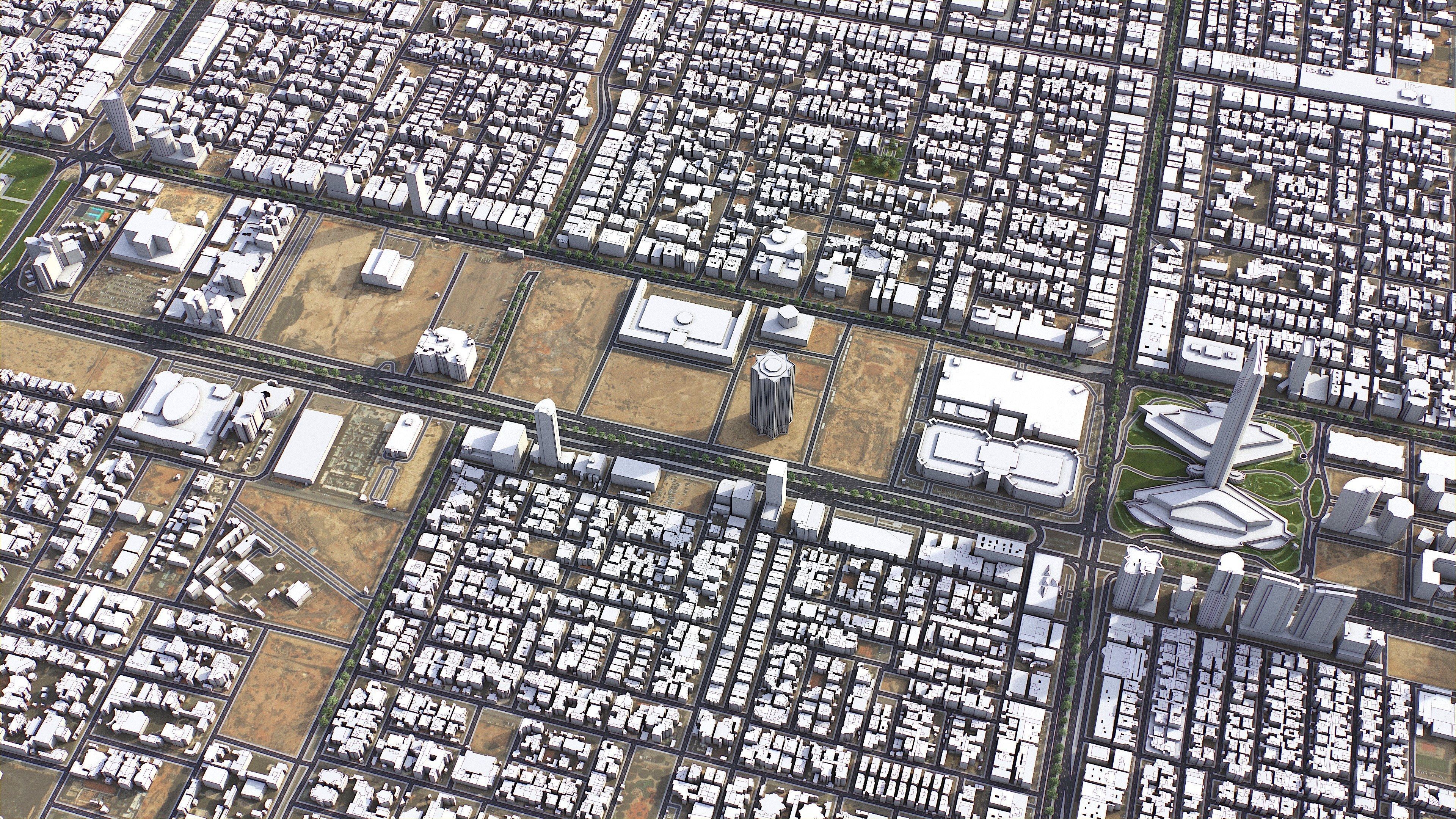 Riyadh - 3D City Model Low-poly 3D model_8