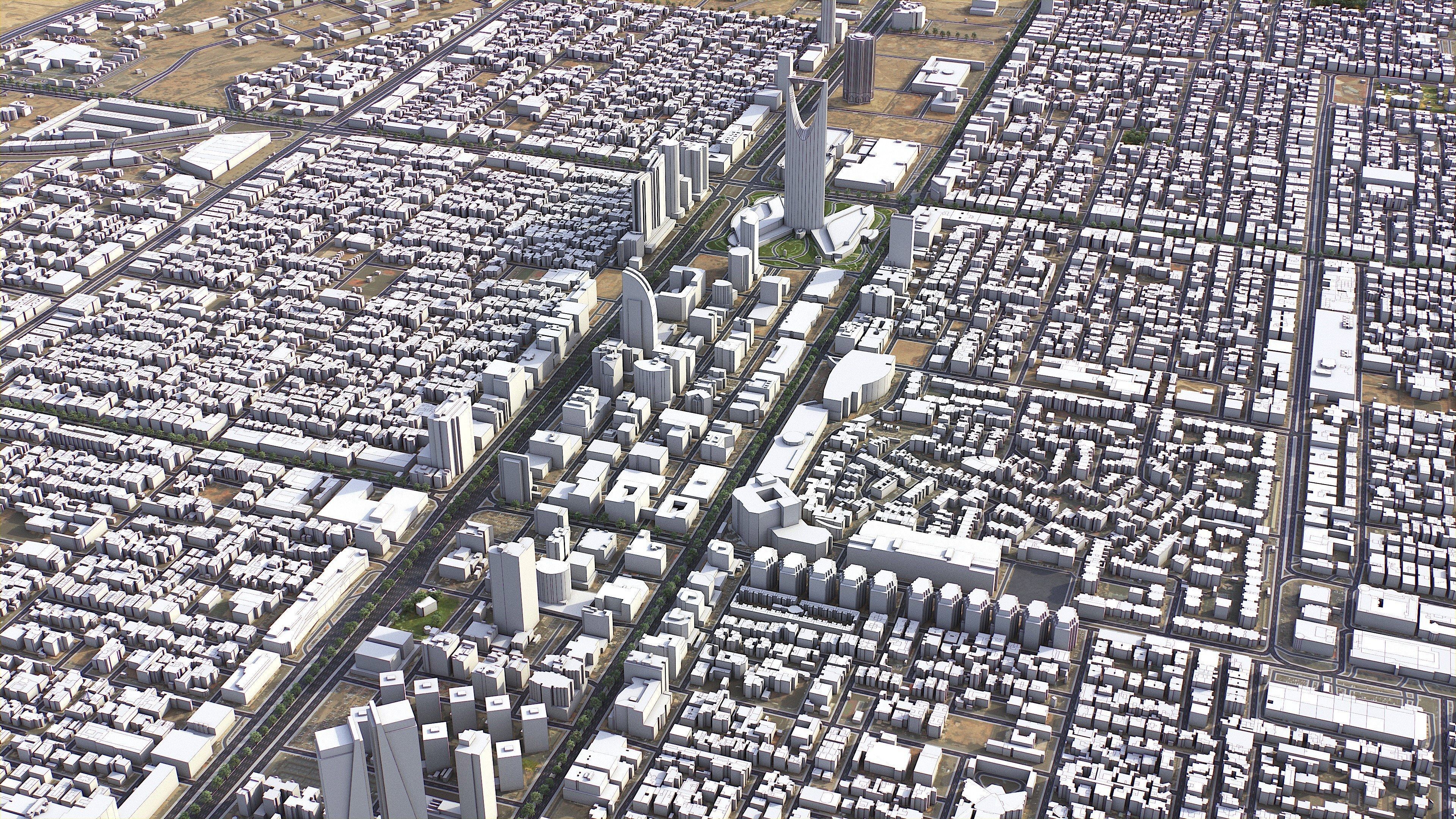 Riyadh - 3D City Model Low-poly 3D model_41