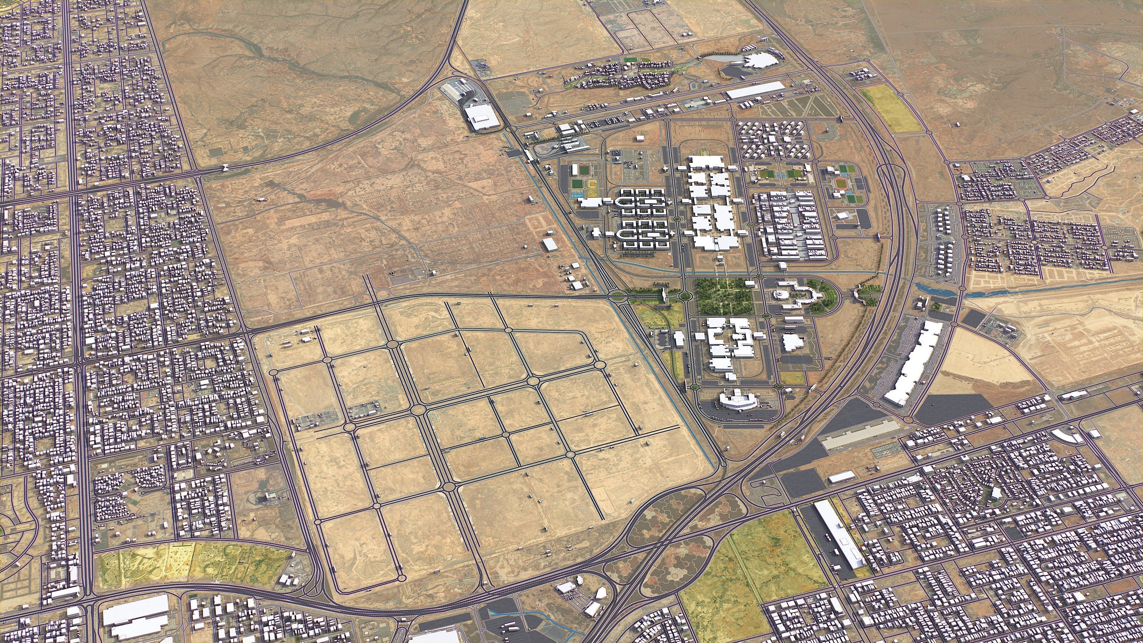 Riyadh - 3D City Model Low-poly 3D model_28