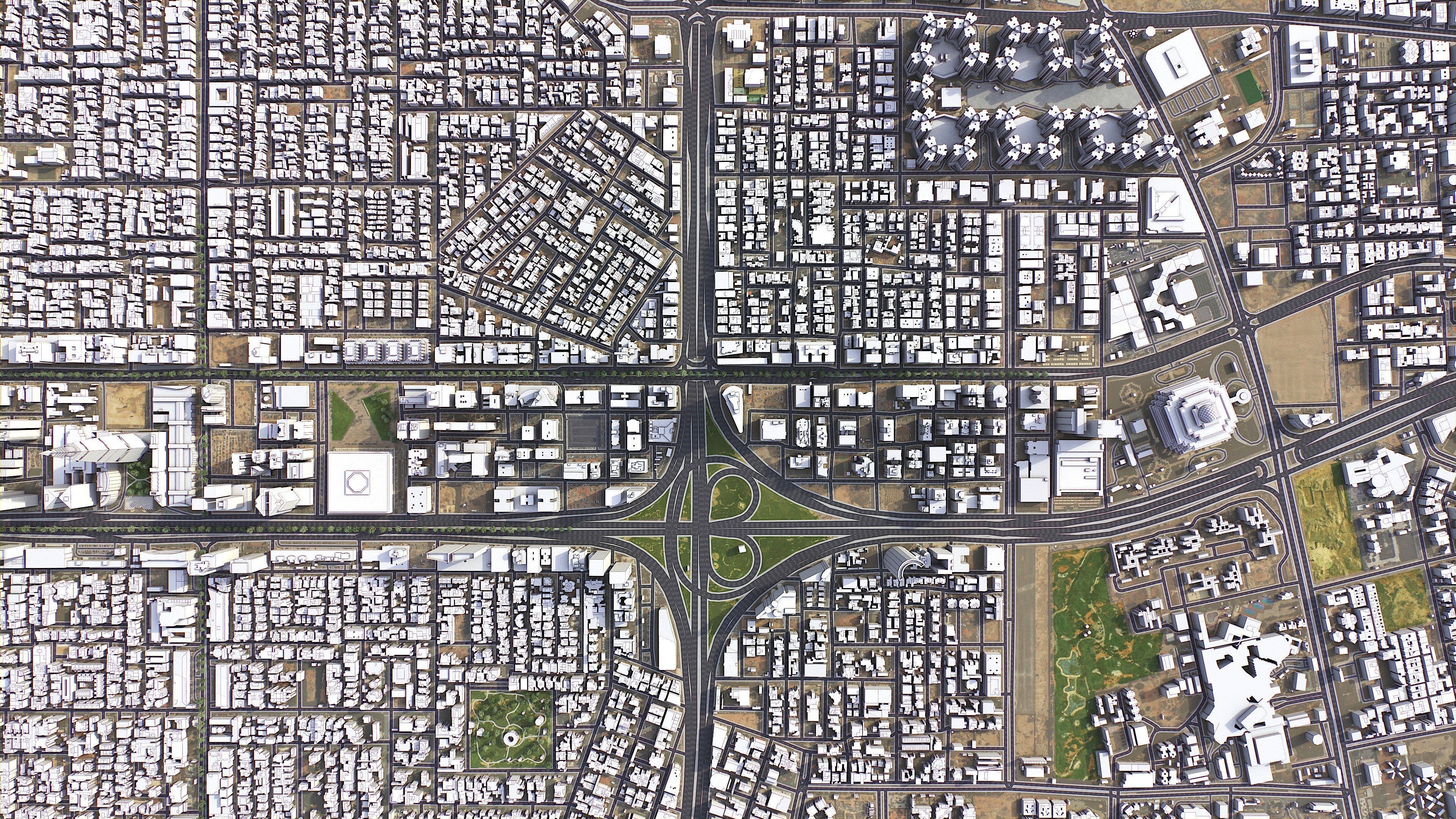 Riyadh - 3D City Model Low-poly 3D model_20