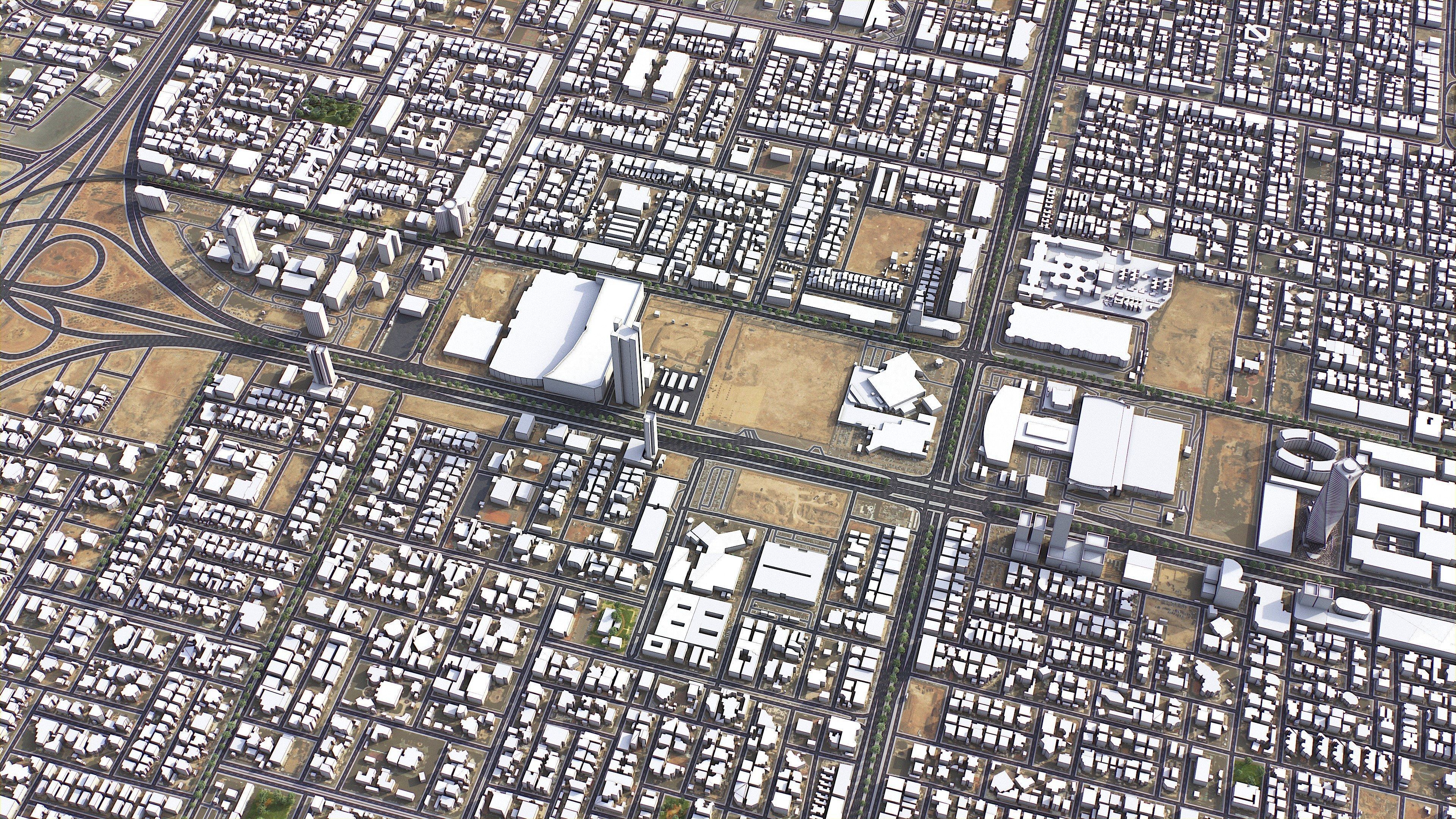 Riyadh - 3D City Model Low-poly 3D model_5