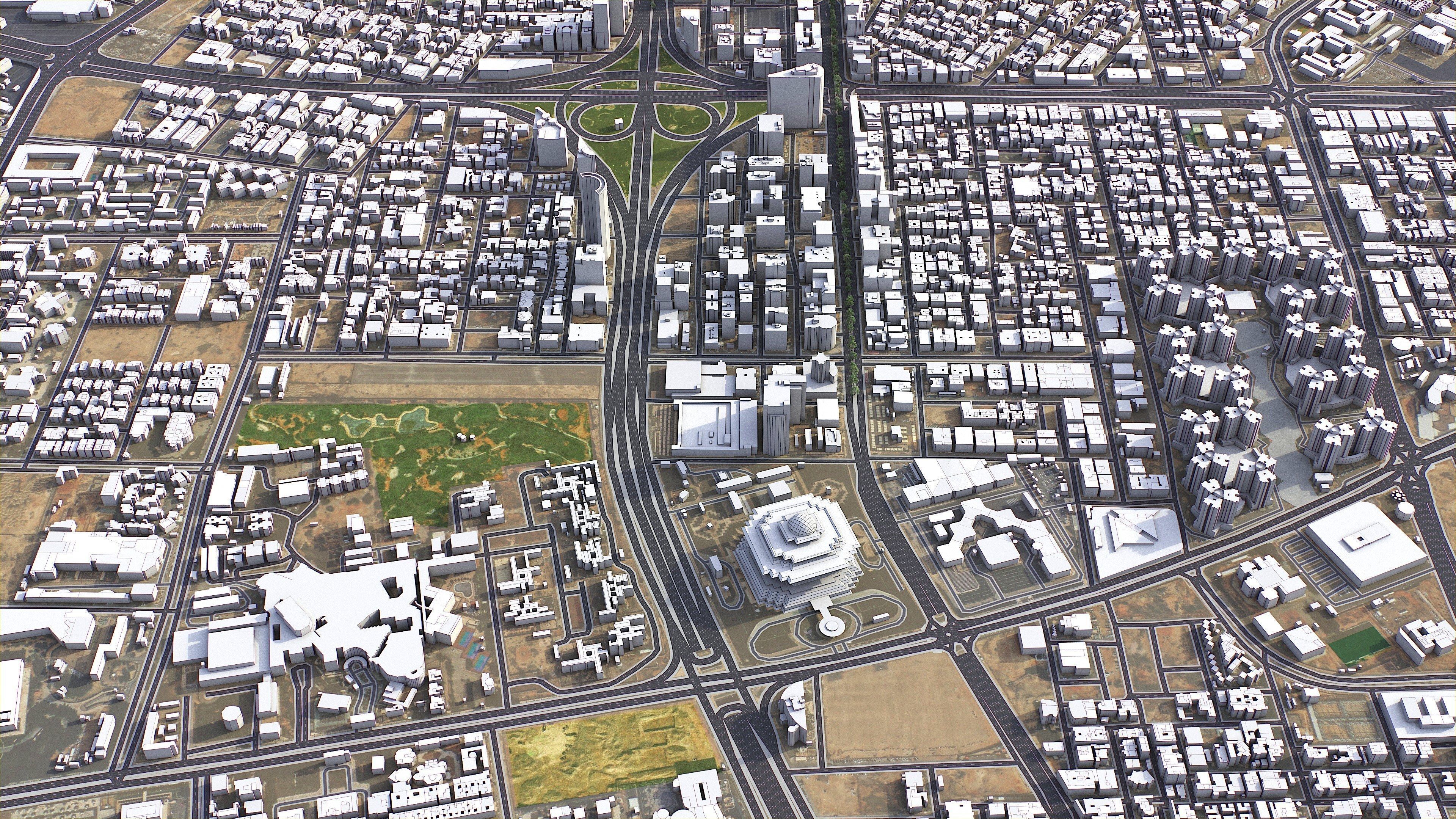 Riyadh - 3D City Model Low-poly 3D model_14