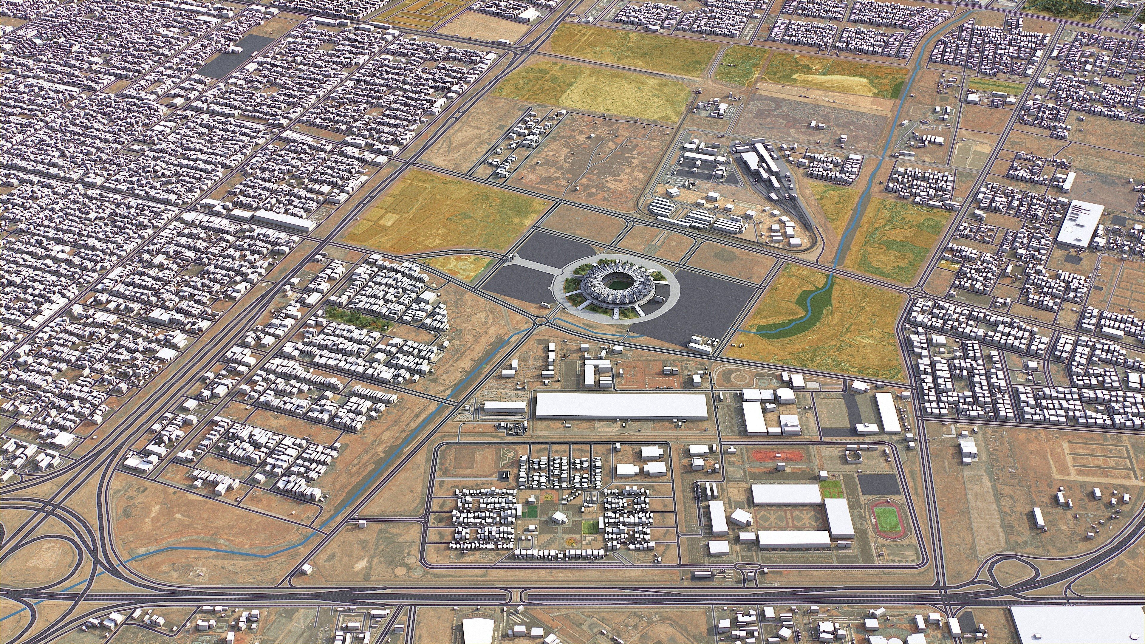 Riyadh - 3D City Model Low-poly 3D model_37