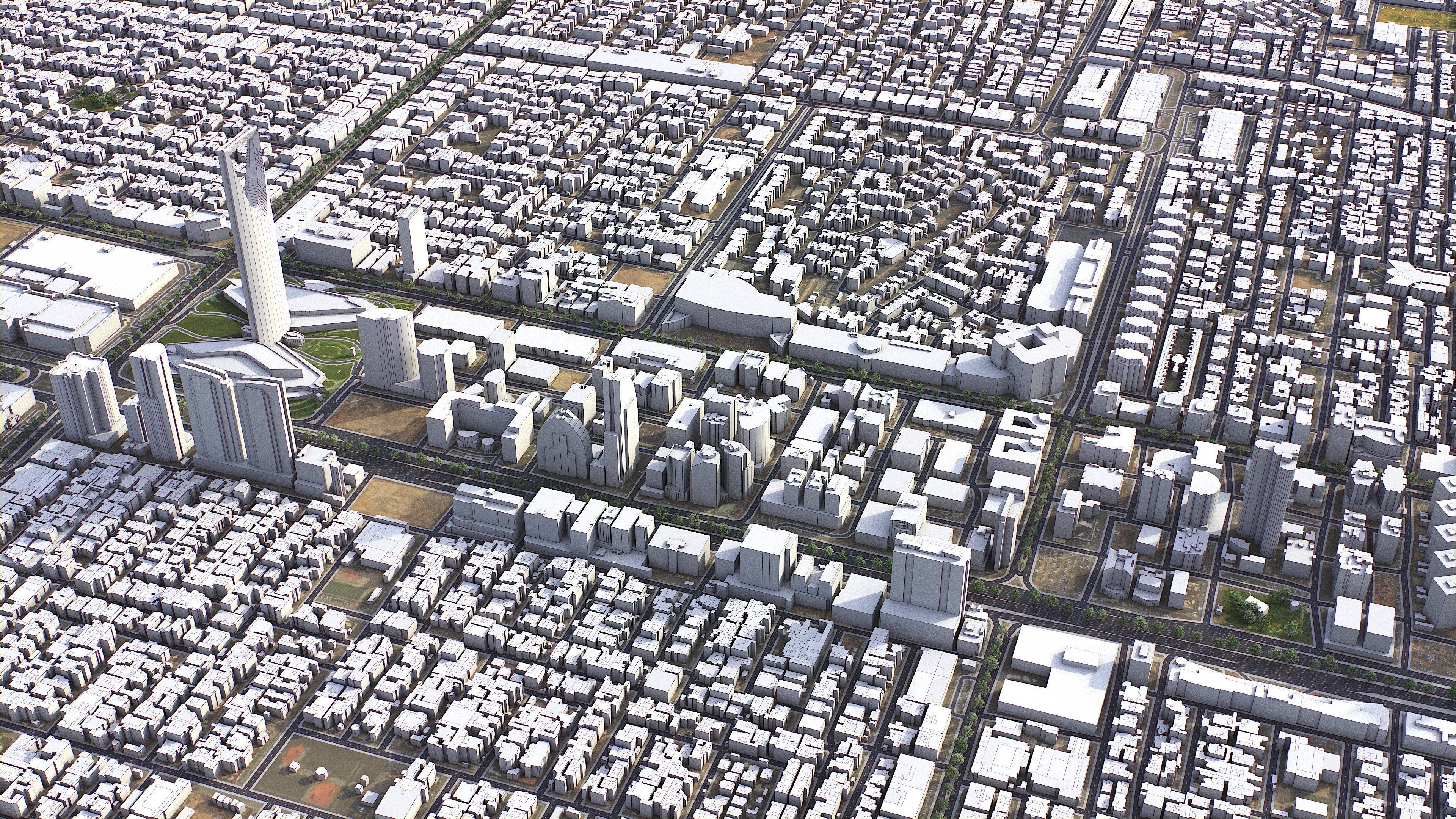 Riyadh - 3D City Model Low-poly 3D model_35