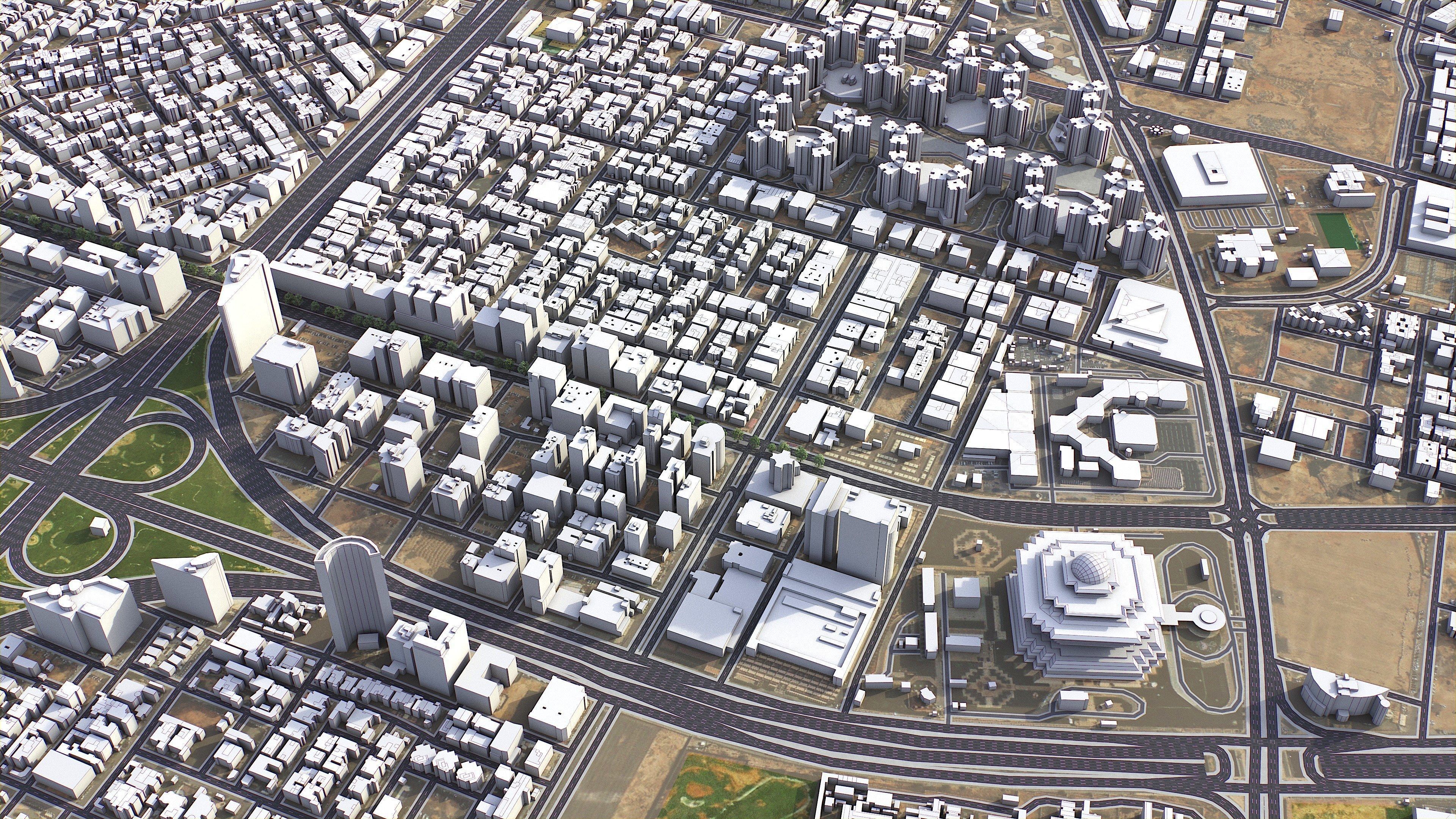 Riyadh - 3D City Model Low-poly 3D model_2