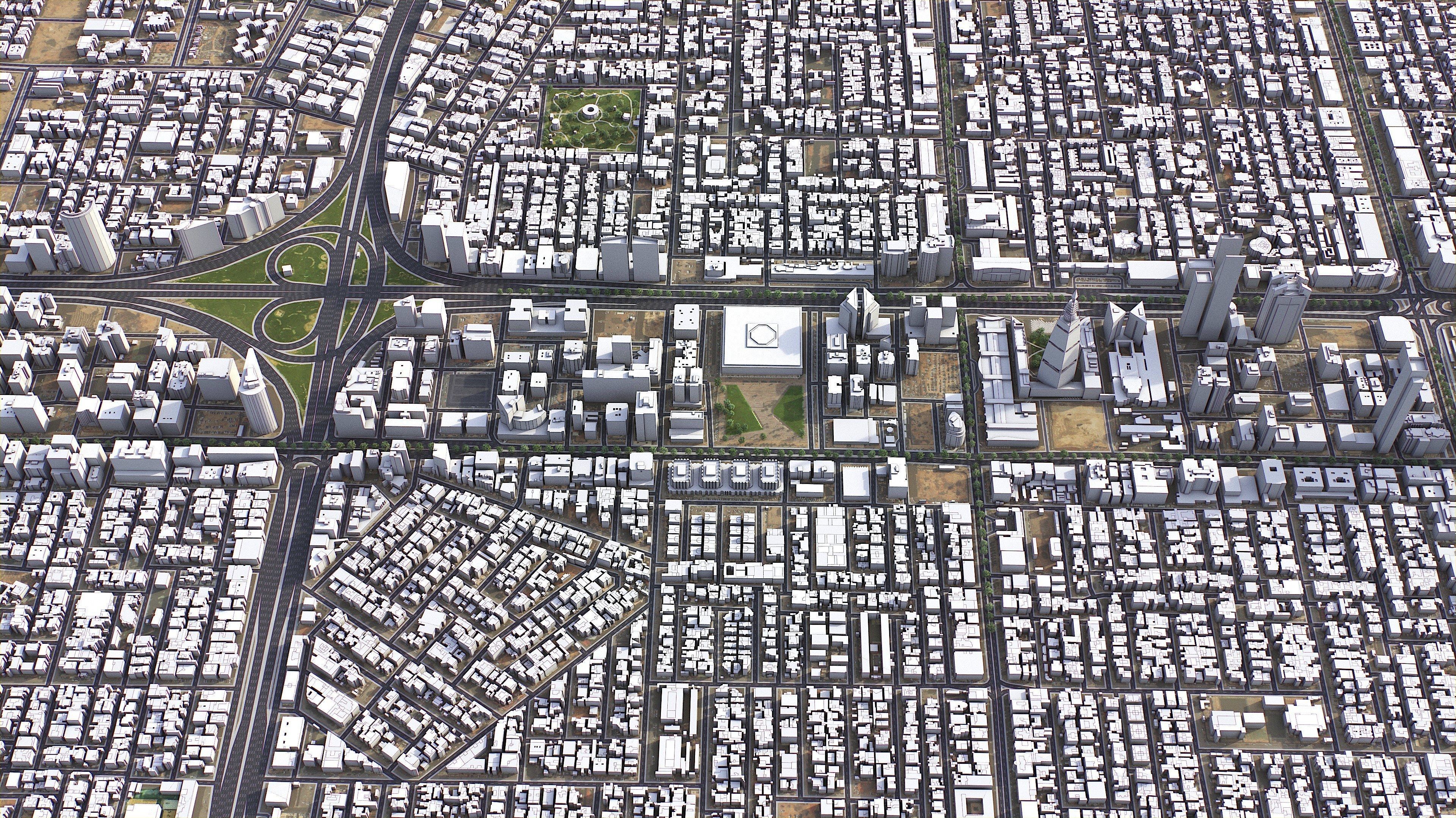 Riyadh - 3D City Model Low-poly 3D model_9