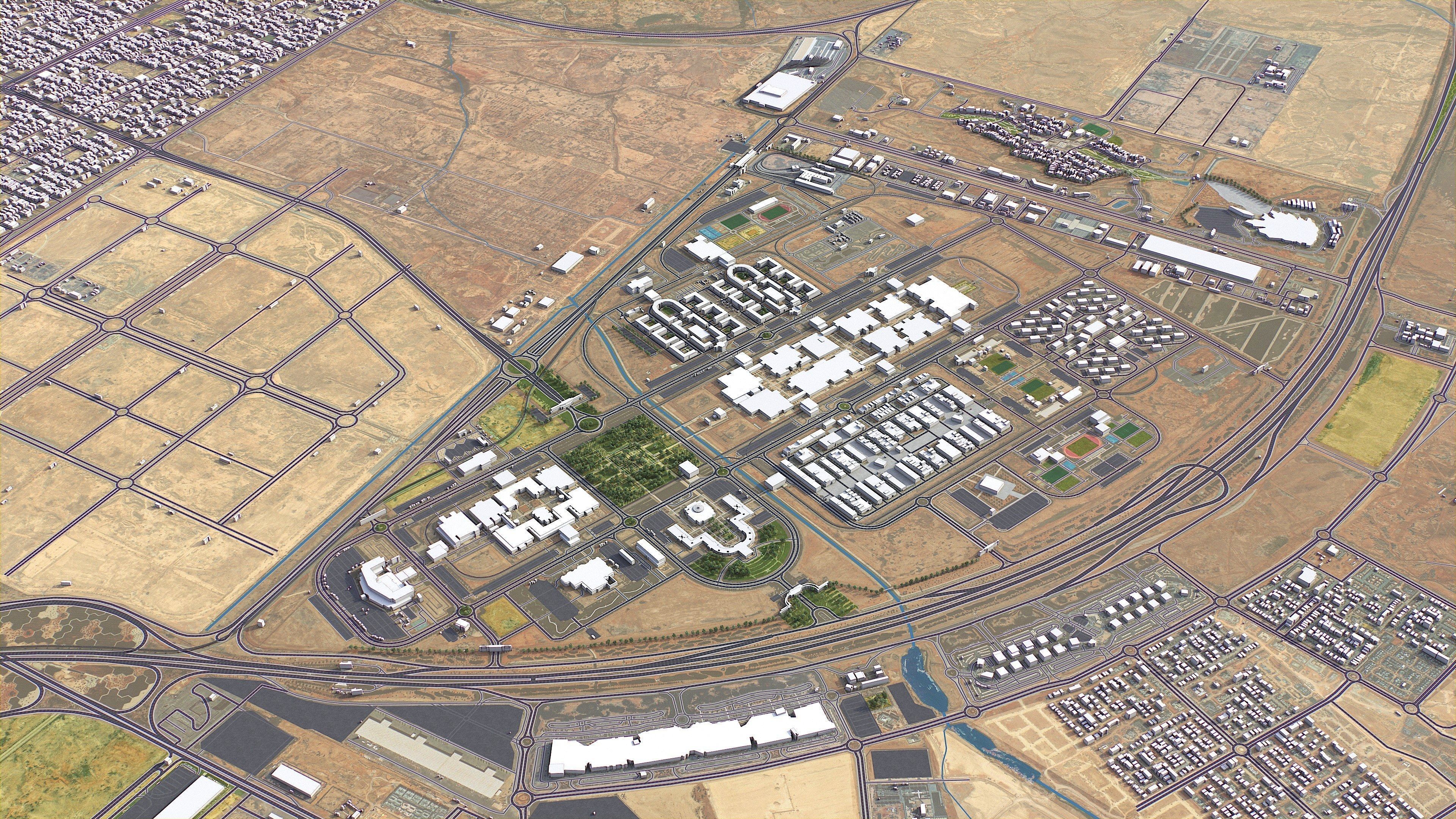 Riyadh - 3D City Model Low-poly 3D model_25