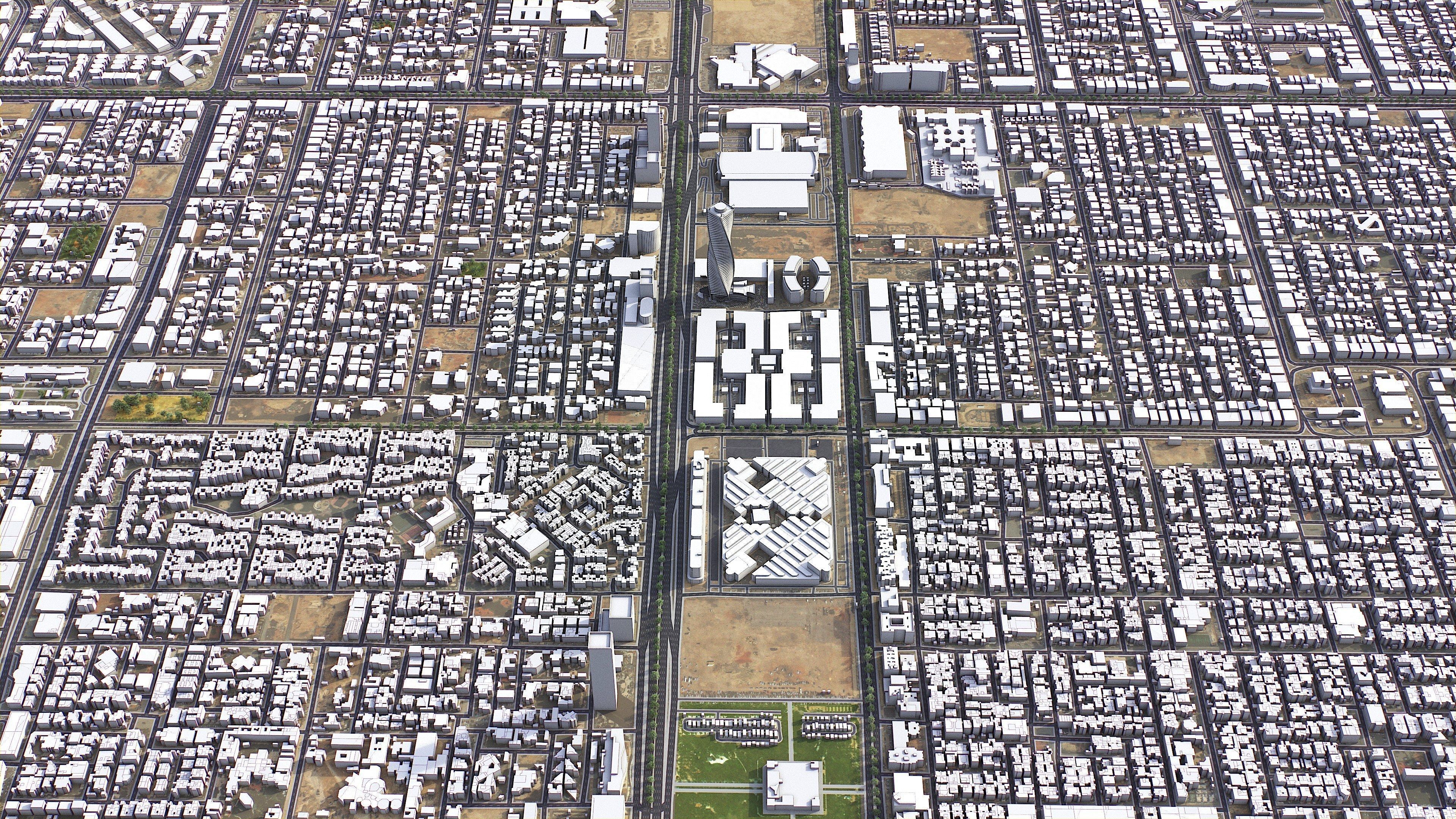 Riyadh - 3D City Model Low-poly 3D model_18