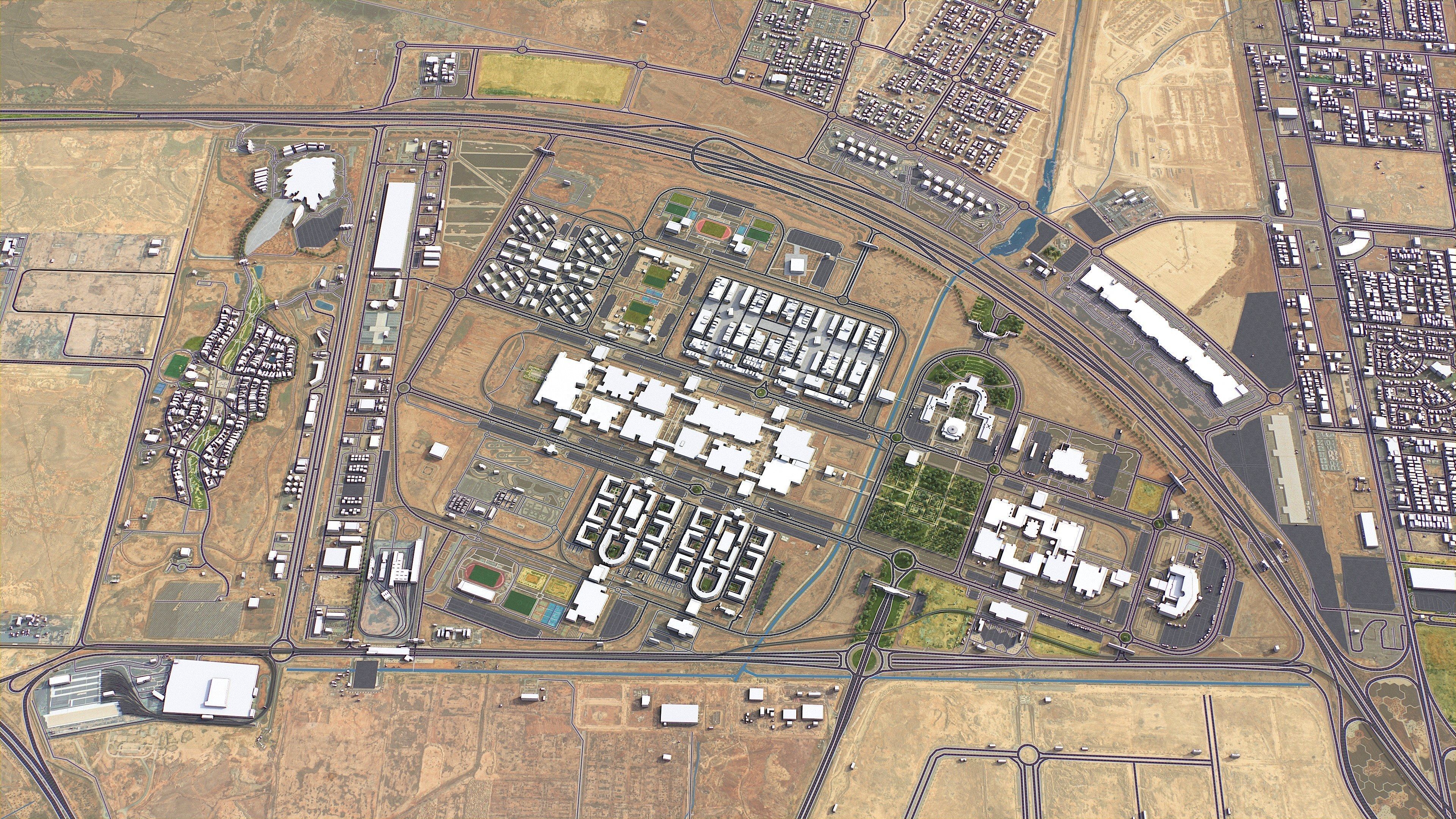 Riyadh - 3D City Model Low-poly 3D model_23