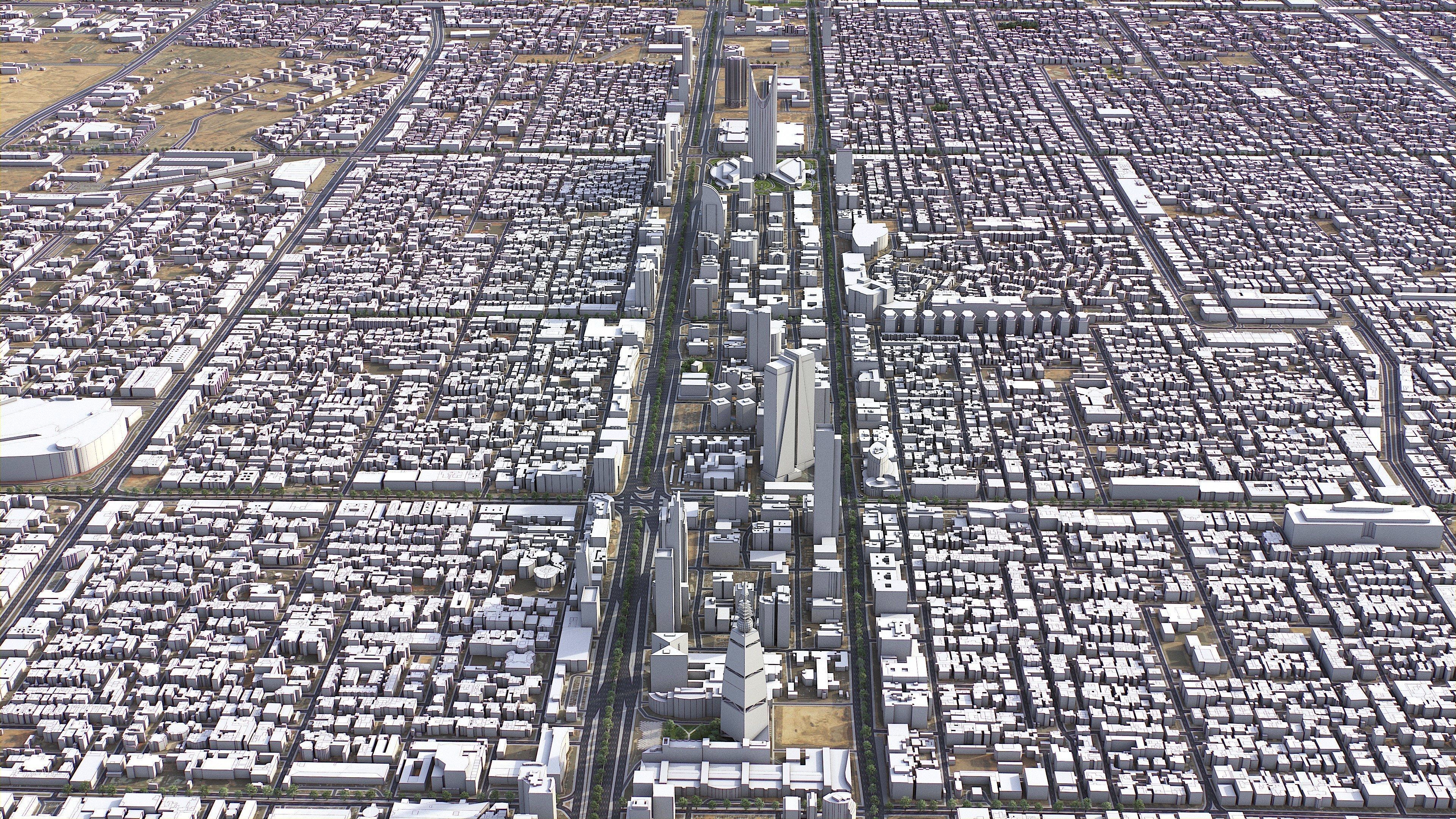 Riyadh - 3D City Model Low-poly 3D model_36